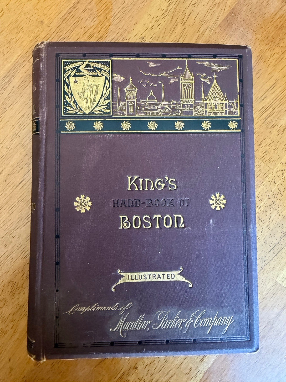 Moses King King’s Handbook of Boston Illustrated Hardcover 1883 History Antique