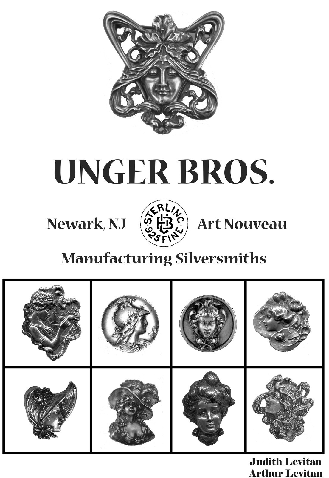 New Unger Brothers Art Nouveau Sterling Silver Jewelry Book 168 pgs HC 6×9″