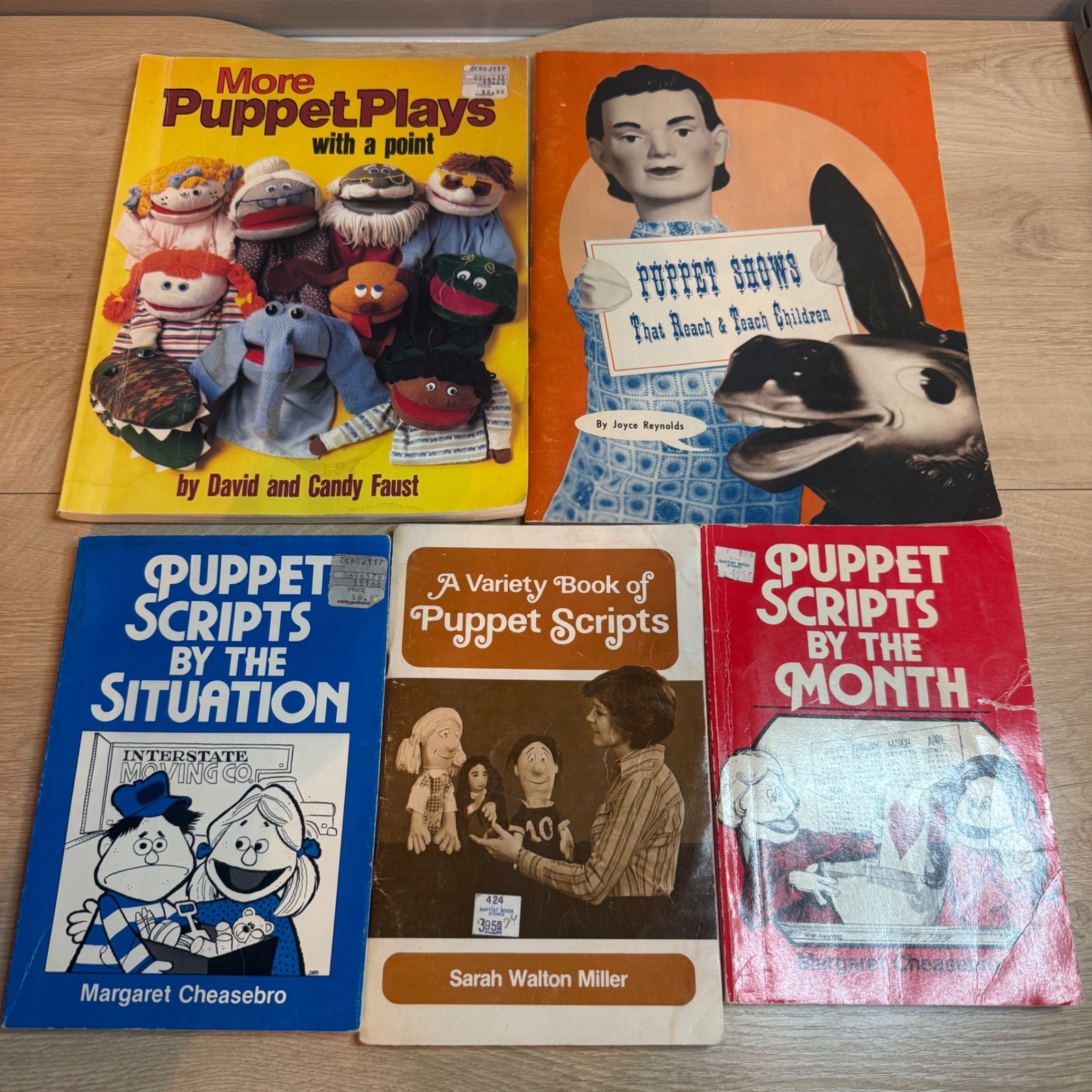 Vintage Puppet Script Book Lot of 5 Educational Ministry Plays 1970s 1980s Retro