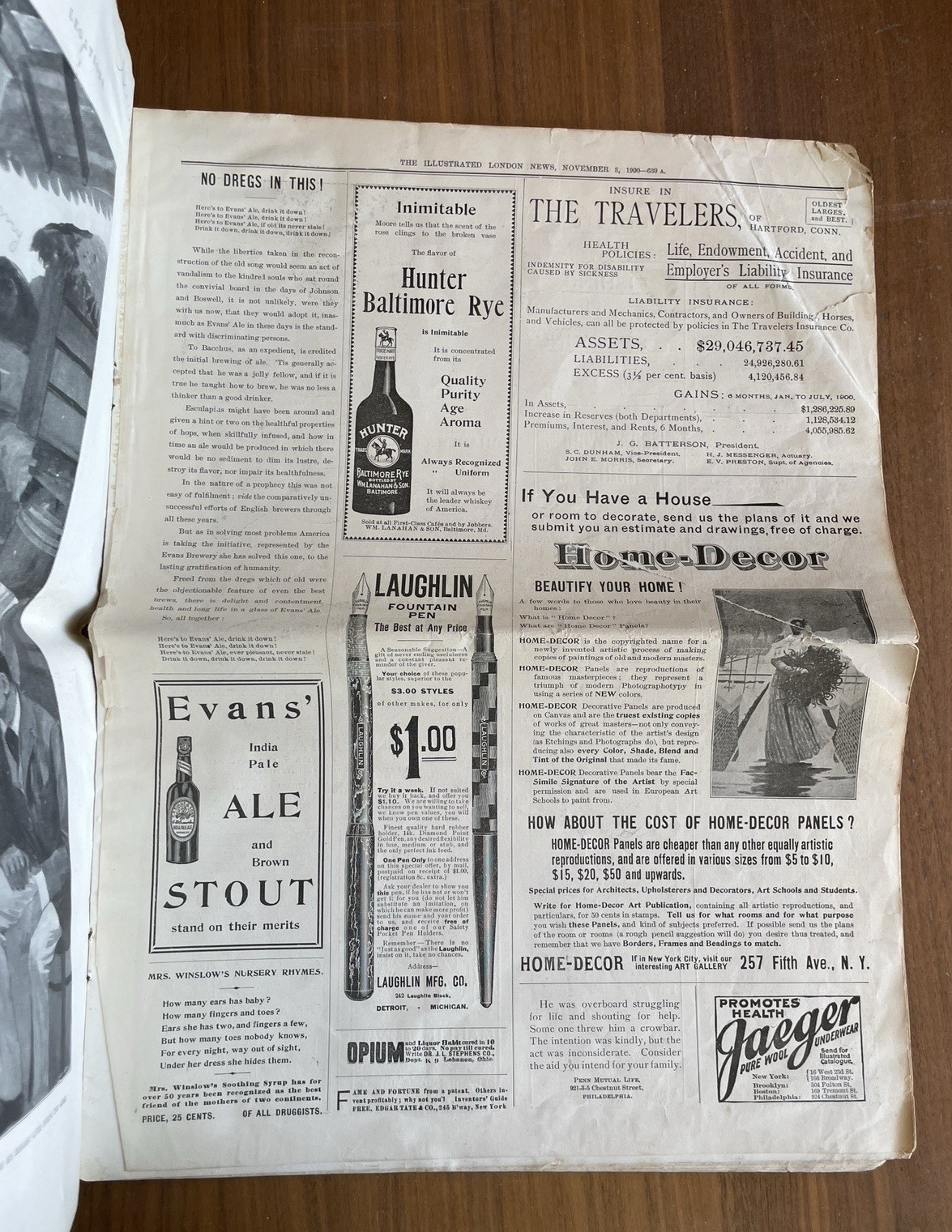 The Illustrated London News New York Nov 3, 1900 Newspaper Vintage