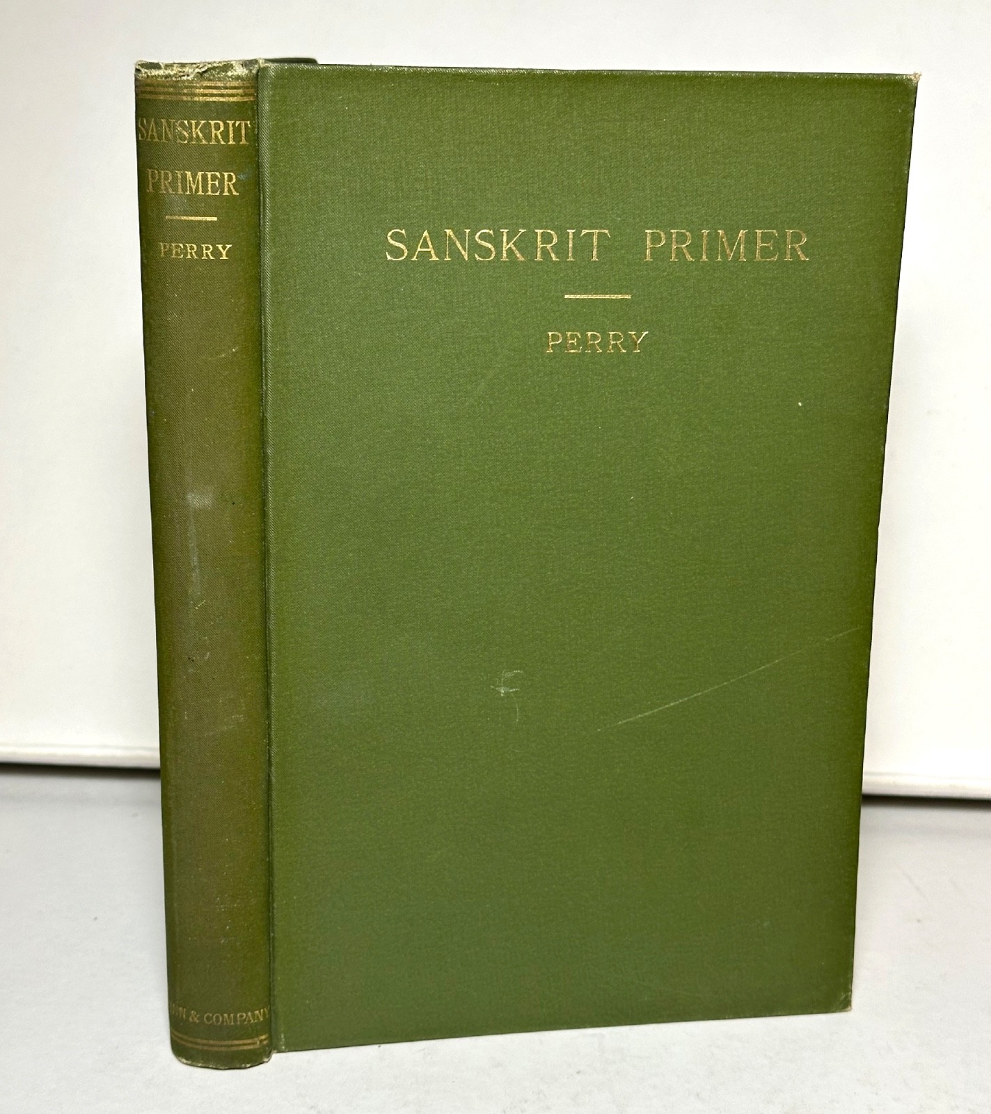 1901 Sanskrit Primer by Edward Delavan Perry Book Languages Antique