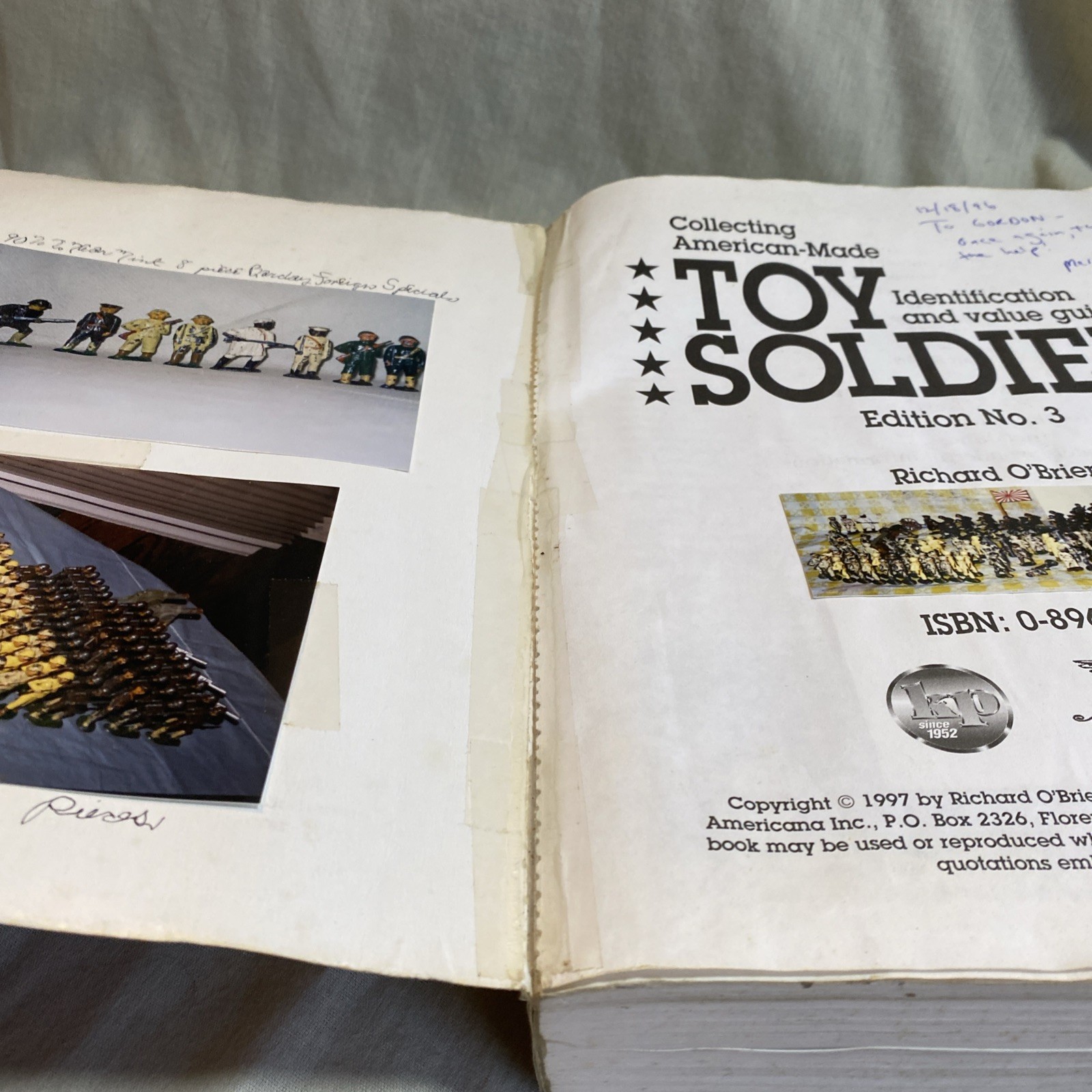 Collecting Toy Soldiers 3:Identification and Value Guide-Richard O’Brien-Signed