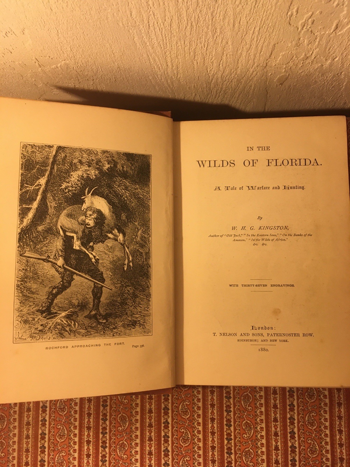 In the Wilds of Florida ~ W.H.G. Kingston 1880 1st ED TRAVEL HUNTING WARFARE