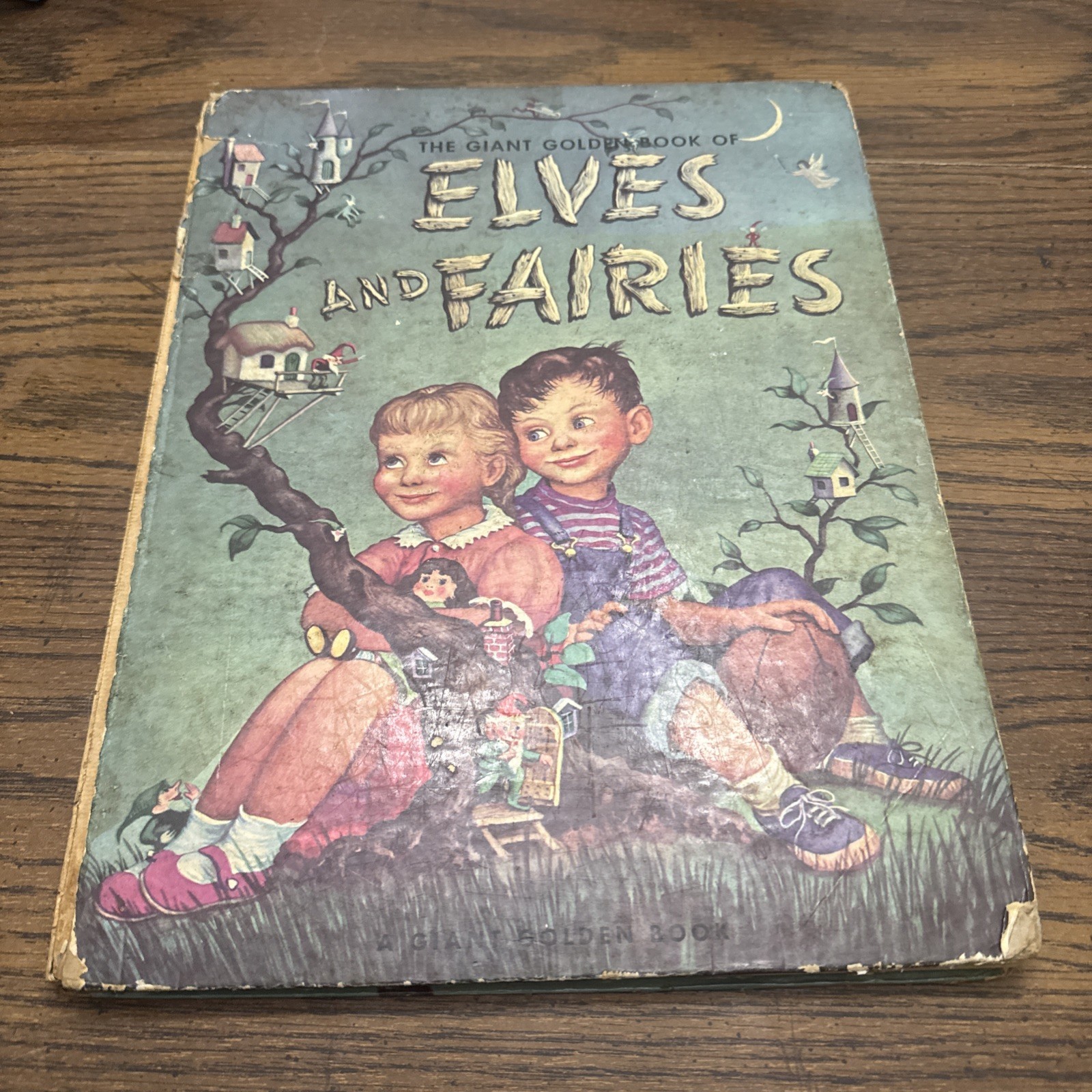 Giant Golden Book of Elves And Fairies / 1951 First Edition Hardcover / VG