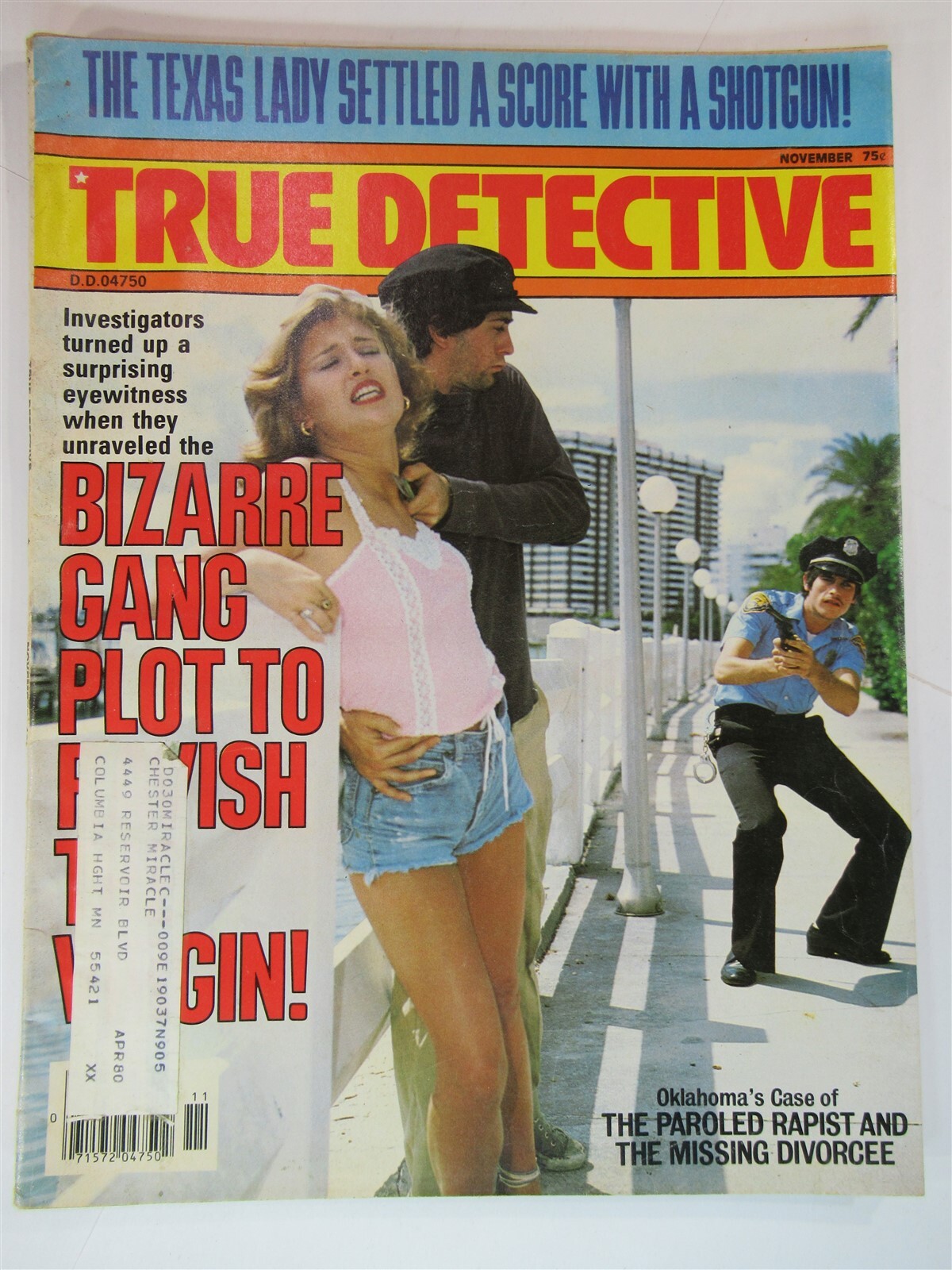 True Detective Nov 1979 VF/NM bizarre gang plot to ravish the virgin