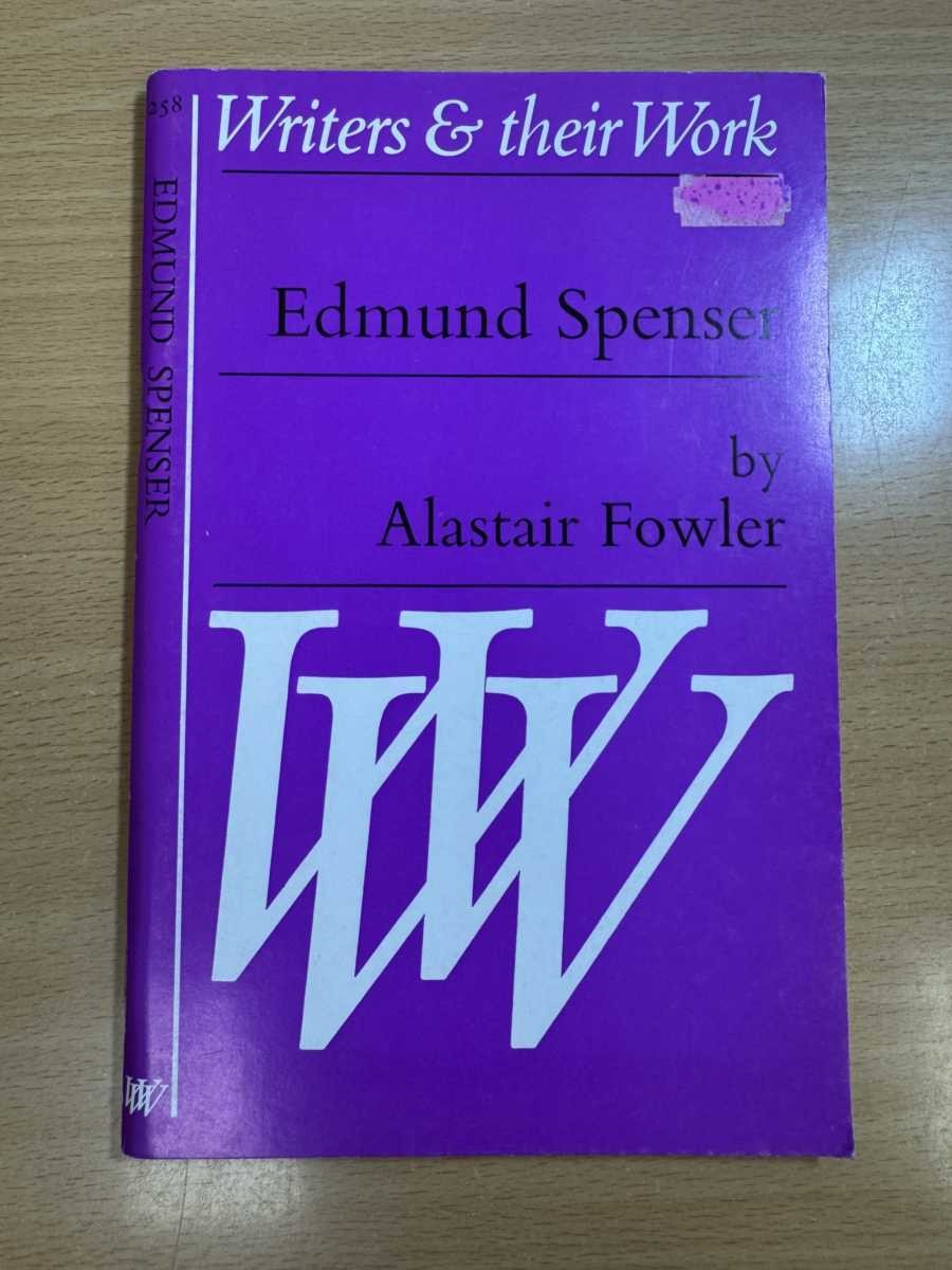 Edmund Spenser by Alastair Fowler 1977 Paperback The British Council
