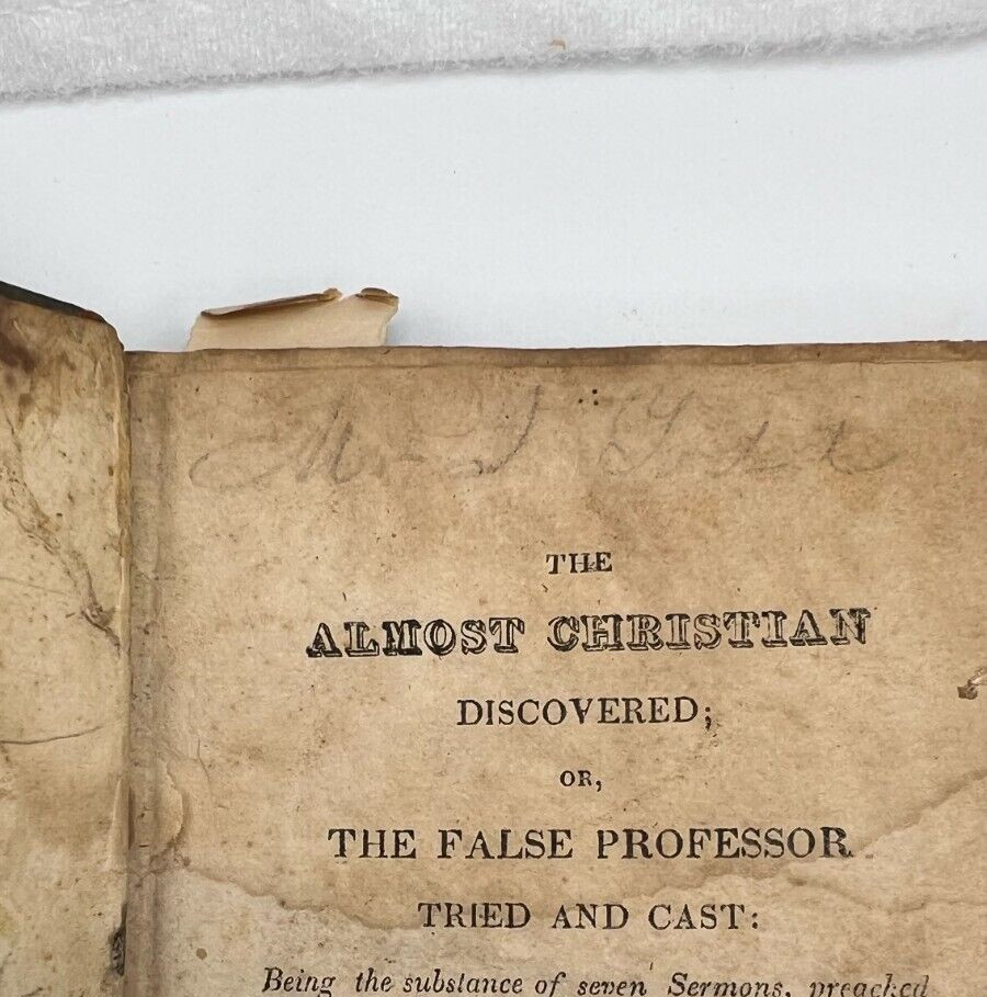 1824 The Almost Christian by Matthew Mead & Believer’s Triumph Antique Puritan