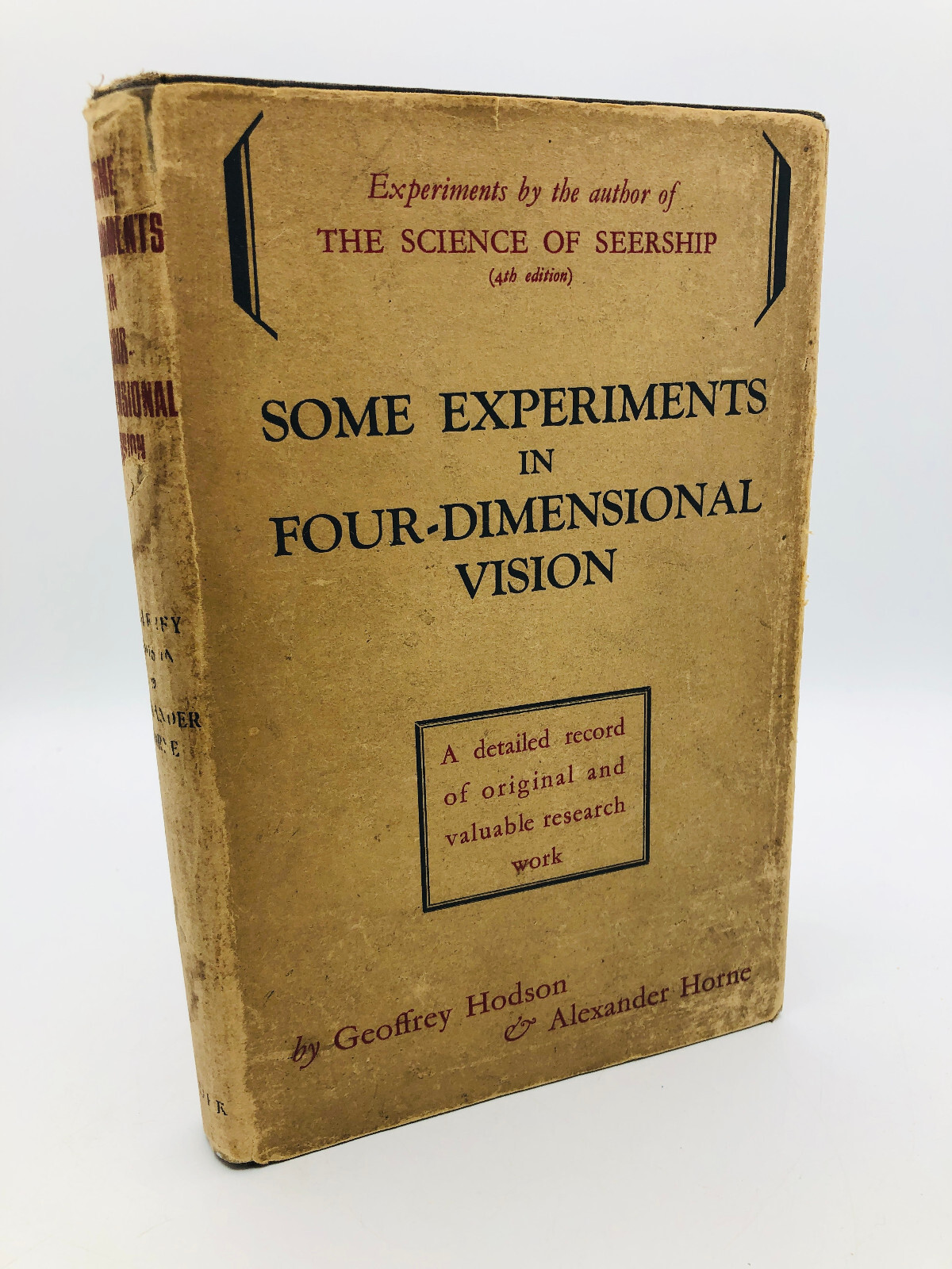 Some Experiments in Four-Dimensional Vision – Geoffrey Hodson 1933 1st Ed w/DJ