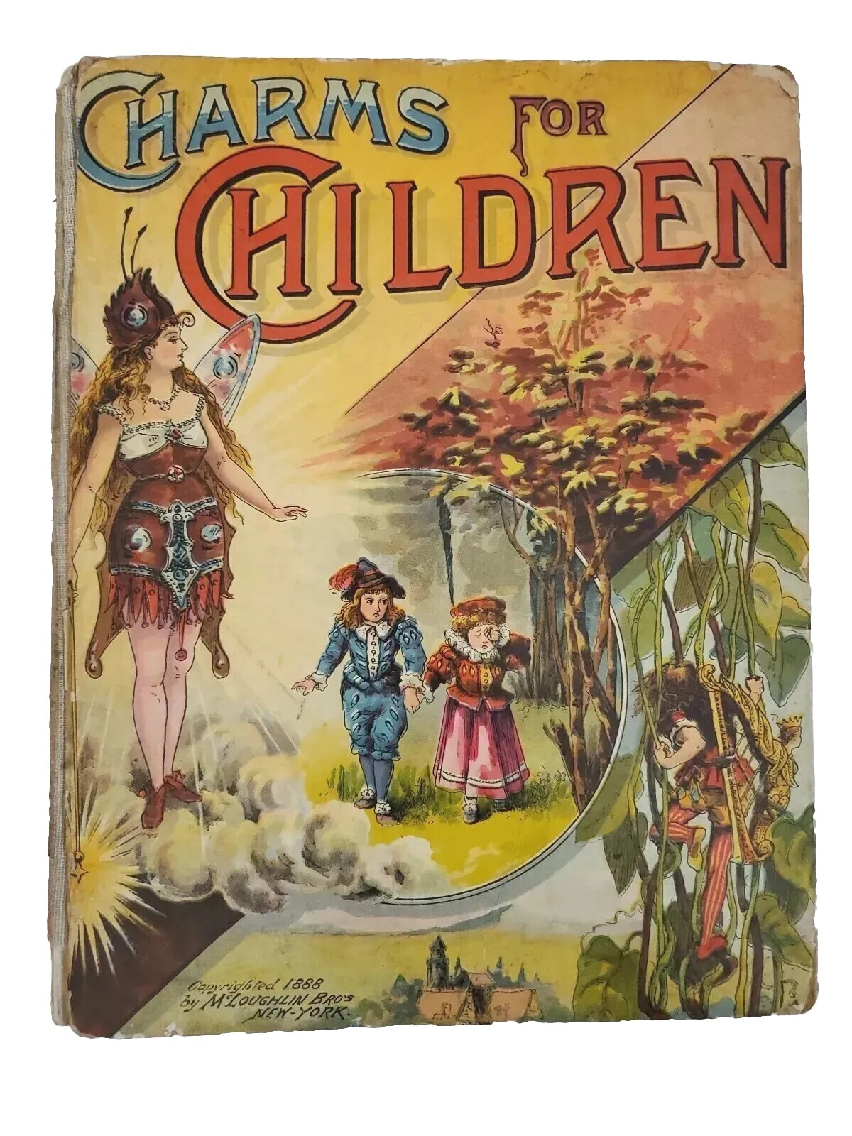 Antique McLoughlin Bros Book „Charms for Children“ 1888 Illustrated 1st Ed HC