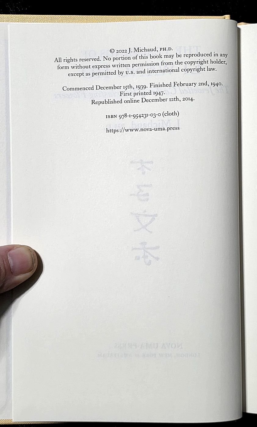 The Teachings of Li Wang Ho~ J. Michaud PH.D.~ Nova Uma Press- 2022