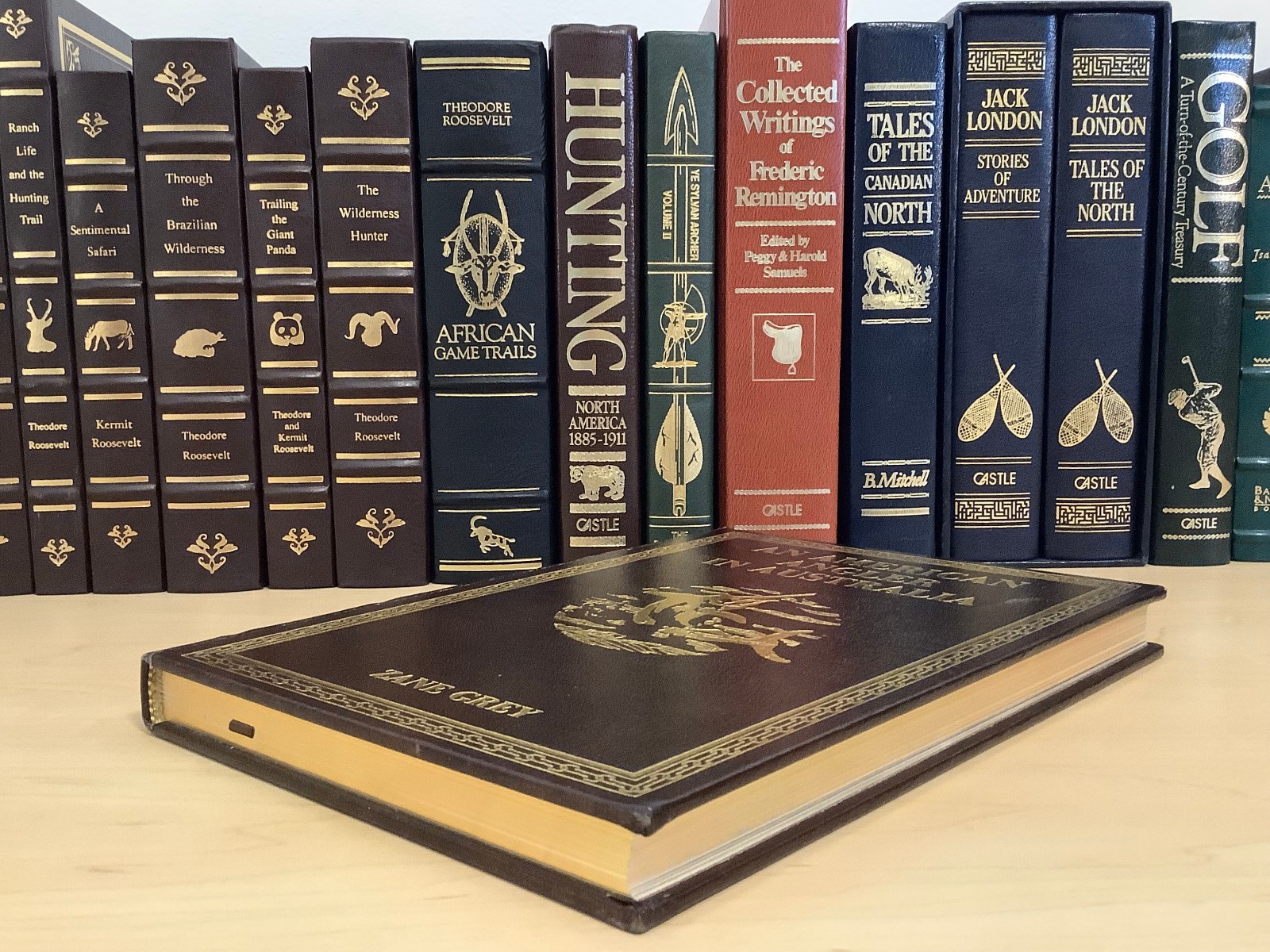 An American Angler In Australia by Zane Grey – leather bound