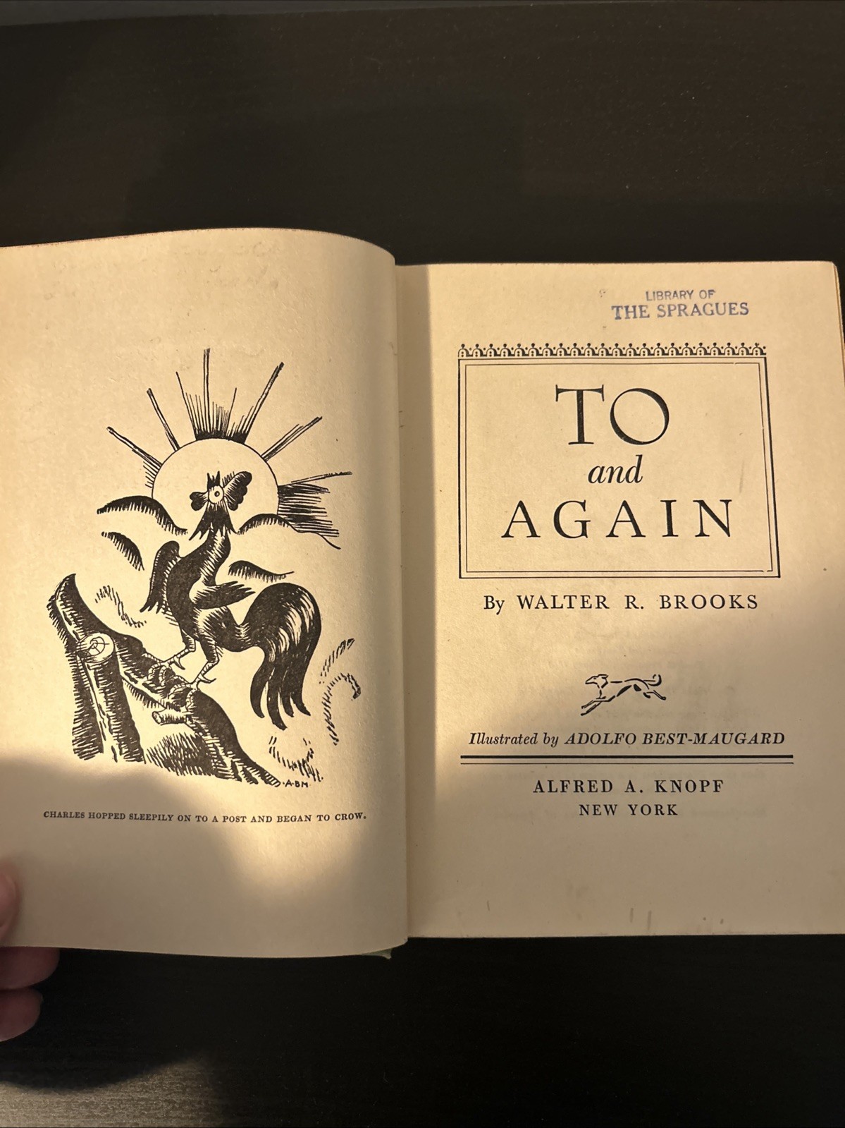 To and Again Walter R. Brooks Hardcover Knopf 1927 12th Printing 1946