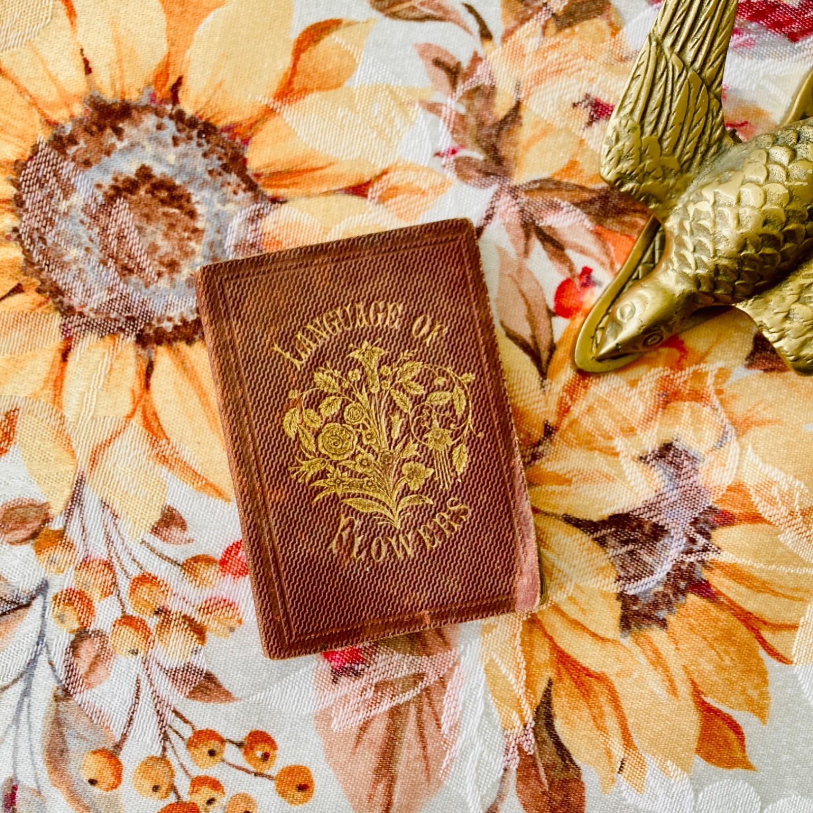1865 Miniature Language of the Flowers & Alphabet of Floral Emblems Antique Book