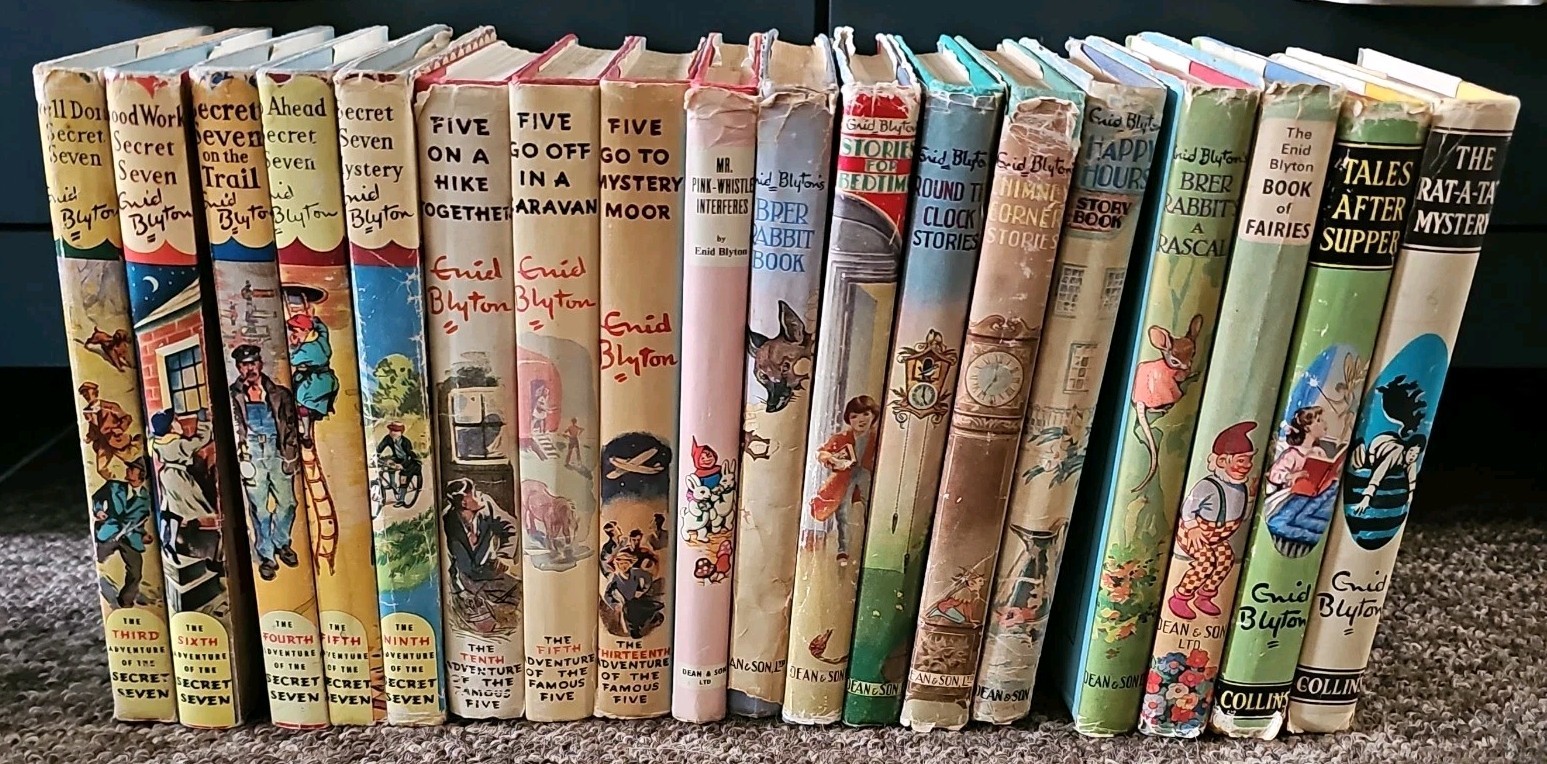 18 Enid Blyton Famous Five Secret Seven HB Books DJs 1960s Vintage Editions E18