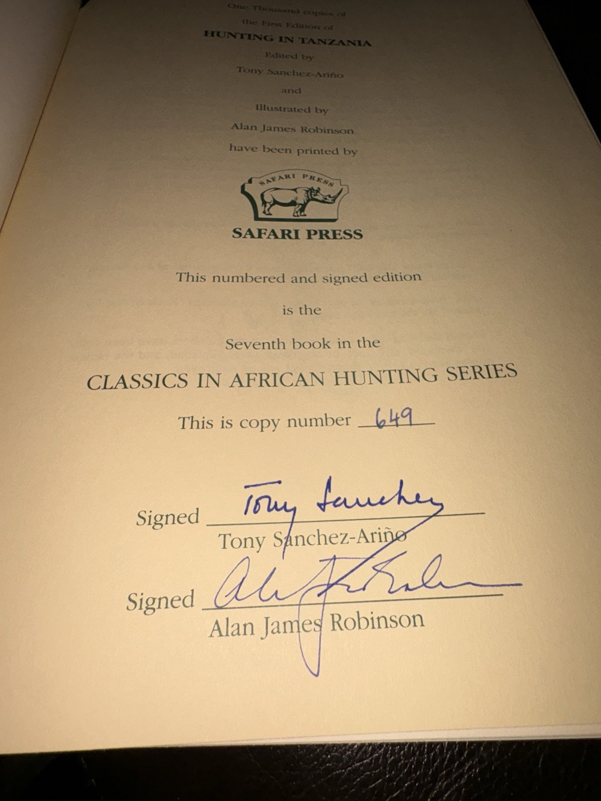 Safari Pr African Game HUNTING Tanzania Tony Sanchez Arino Zebra Lions Elephants