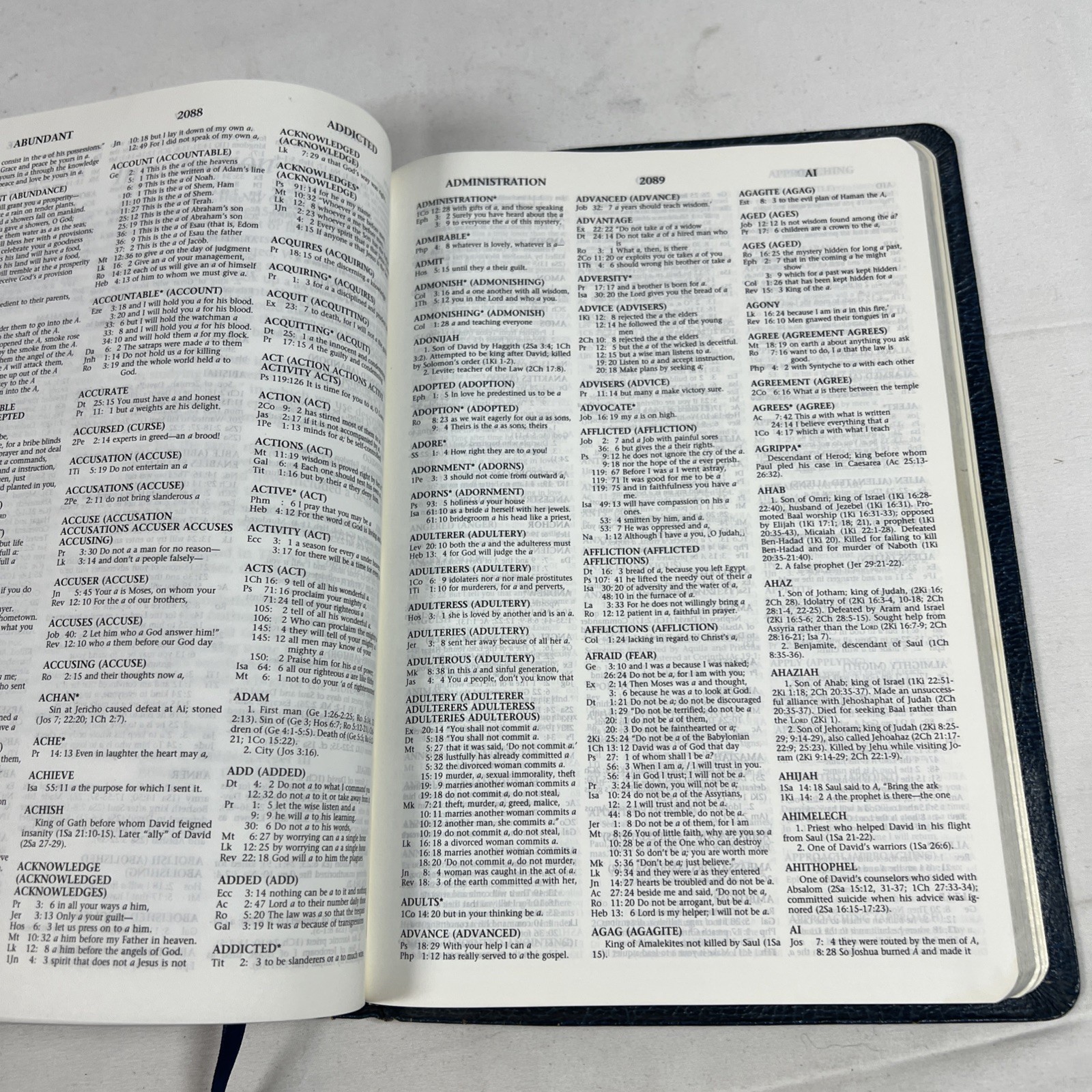 1994 NIV Ryrie Study Bible Expanded Edition Red Letter Moody Blue Cover