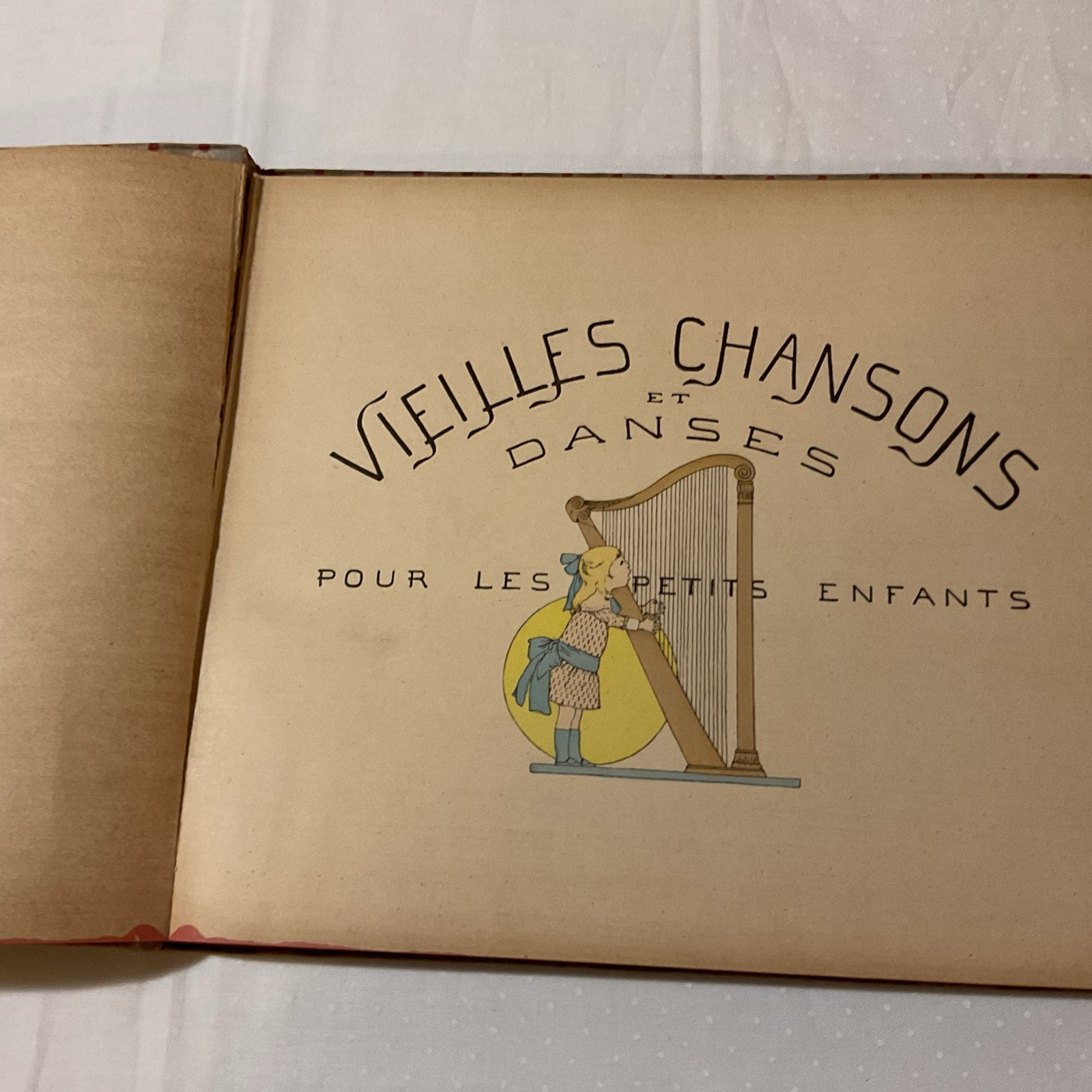 Antique French Children’s Book Music Songs Illustrated (1931) VIEILLES CHANSONS