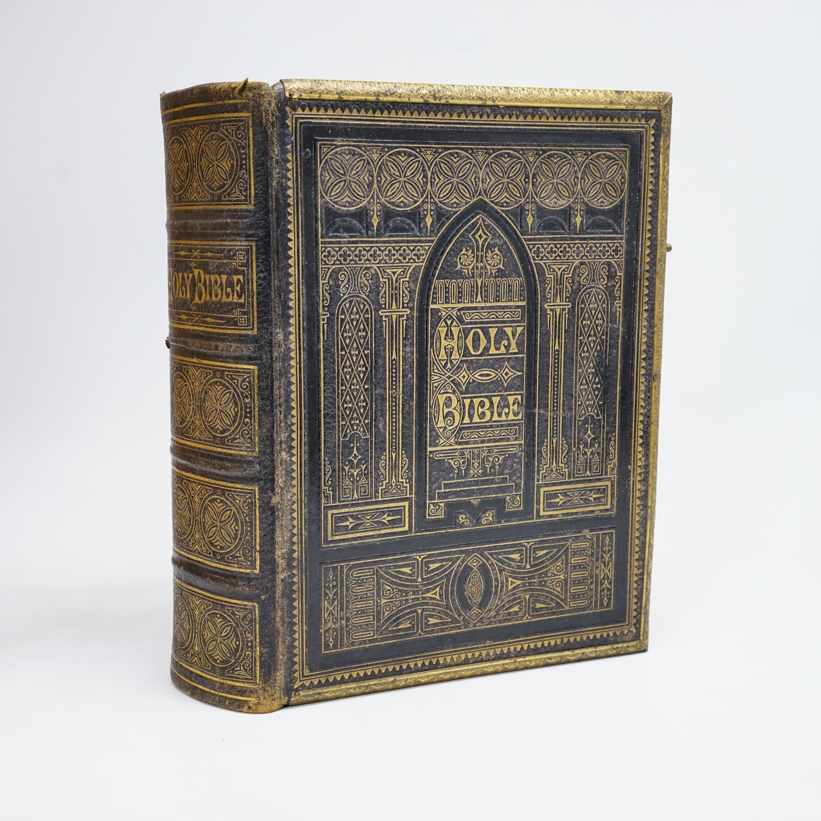 The Holy Bible. c1870 Cassell Bible, Armoured Binding