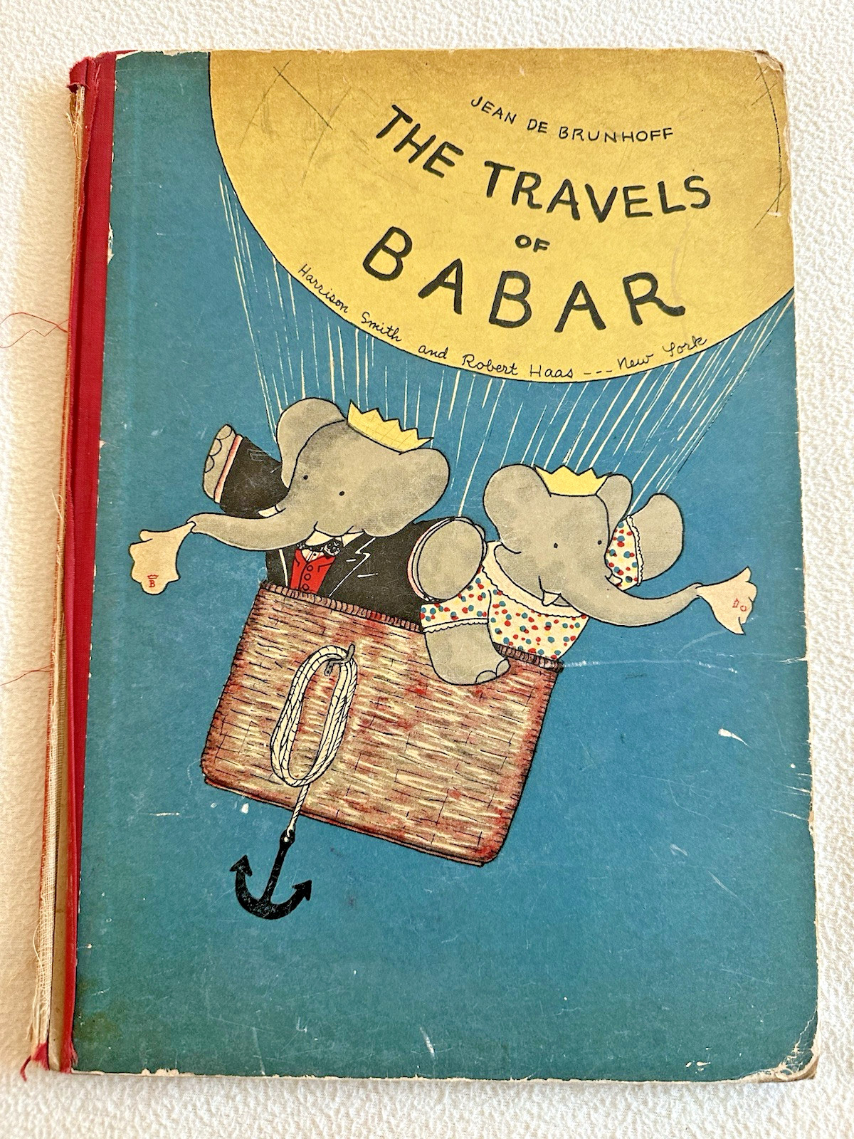 The Travels of Babar, by Jean De Brunhoff, 1934 1st US Edition- FOLIO size