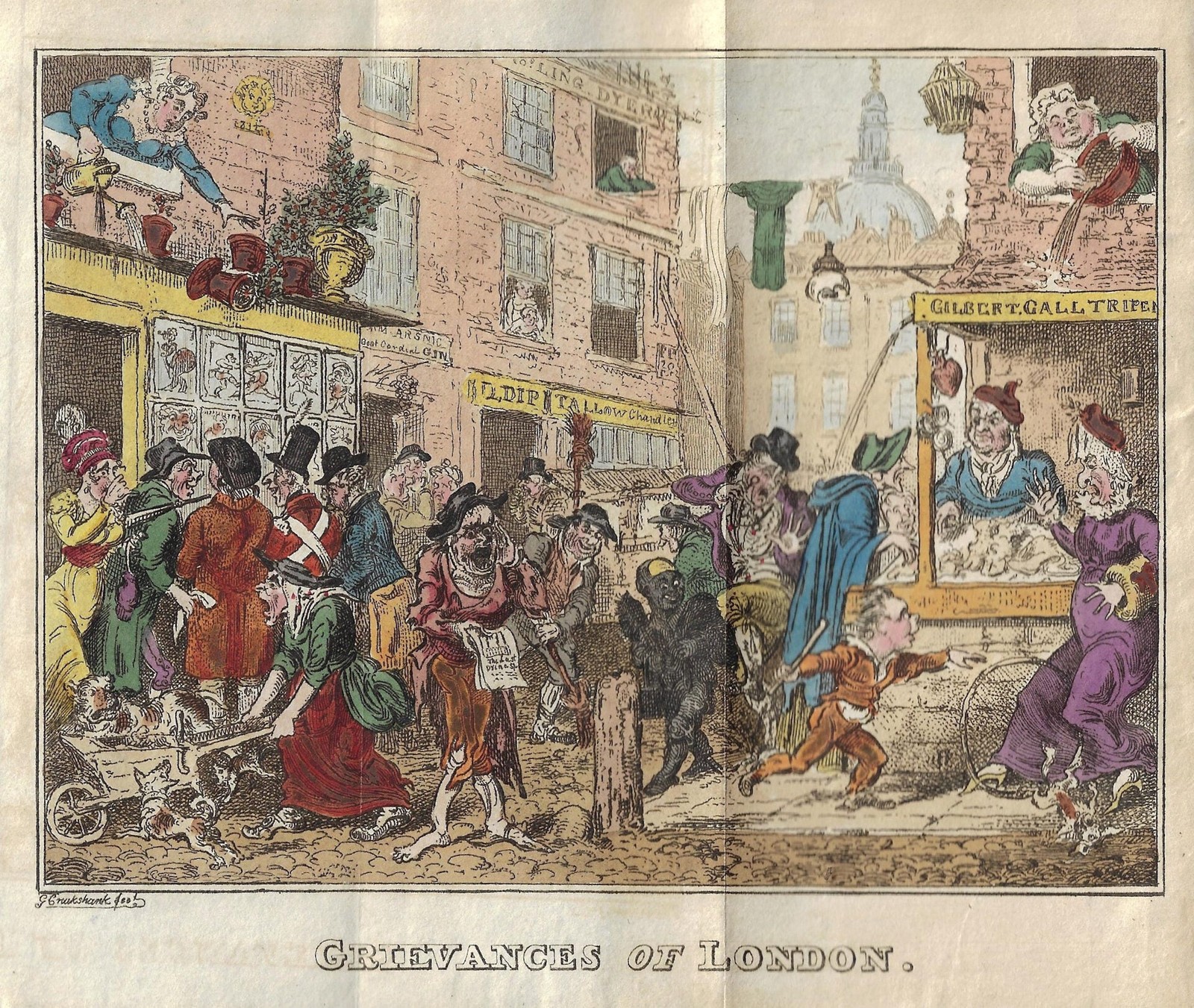 GEORGE CRUIKSHANK Metropolitan Grievances 1812 London