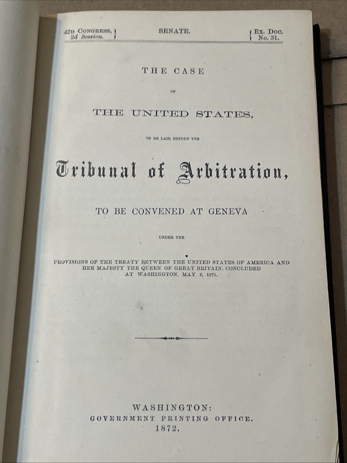 1872 Law Book Civil War United States Vs Great Britain For Confederate Support