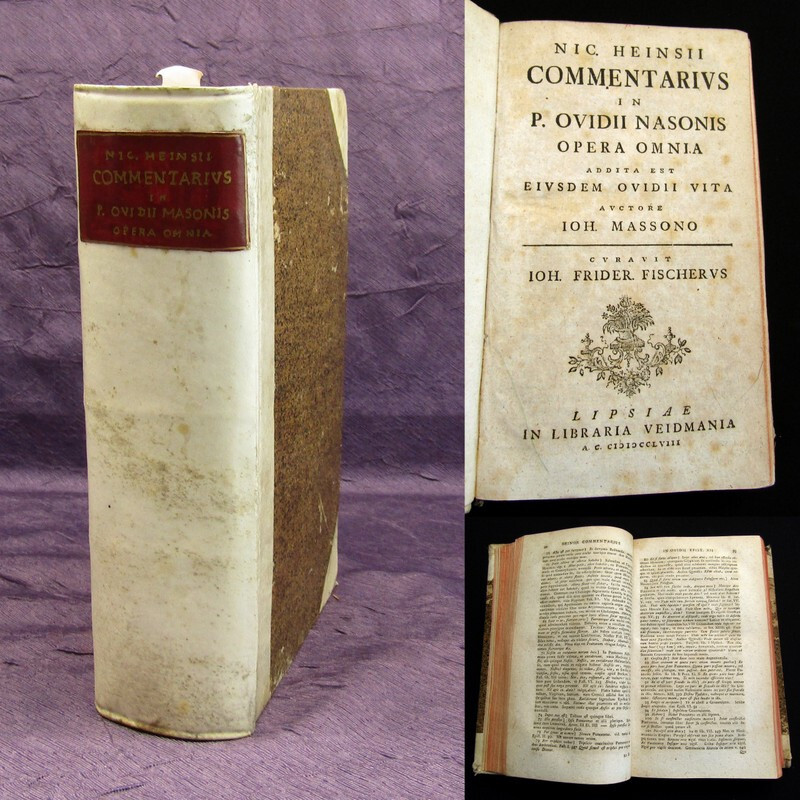 Heinsius; Masson 1758 Nic. Heinsii Comentarius in P. Ovidii Nasonis Opera … am
