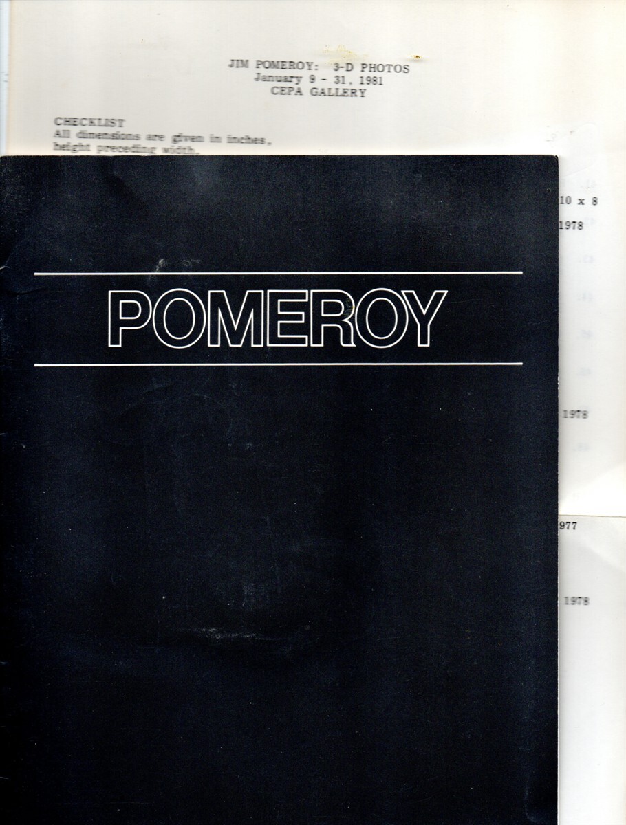 [Exhibition Catalogue] Jim Pomeroy 3-D Photos. January 9 -January 31, 1981.