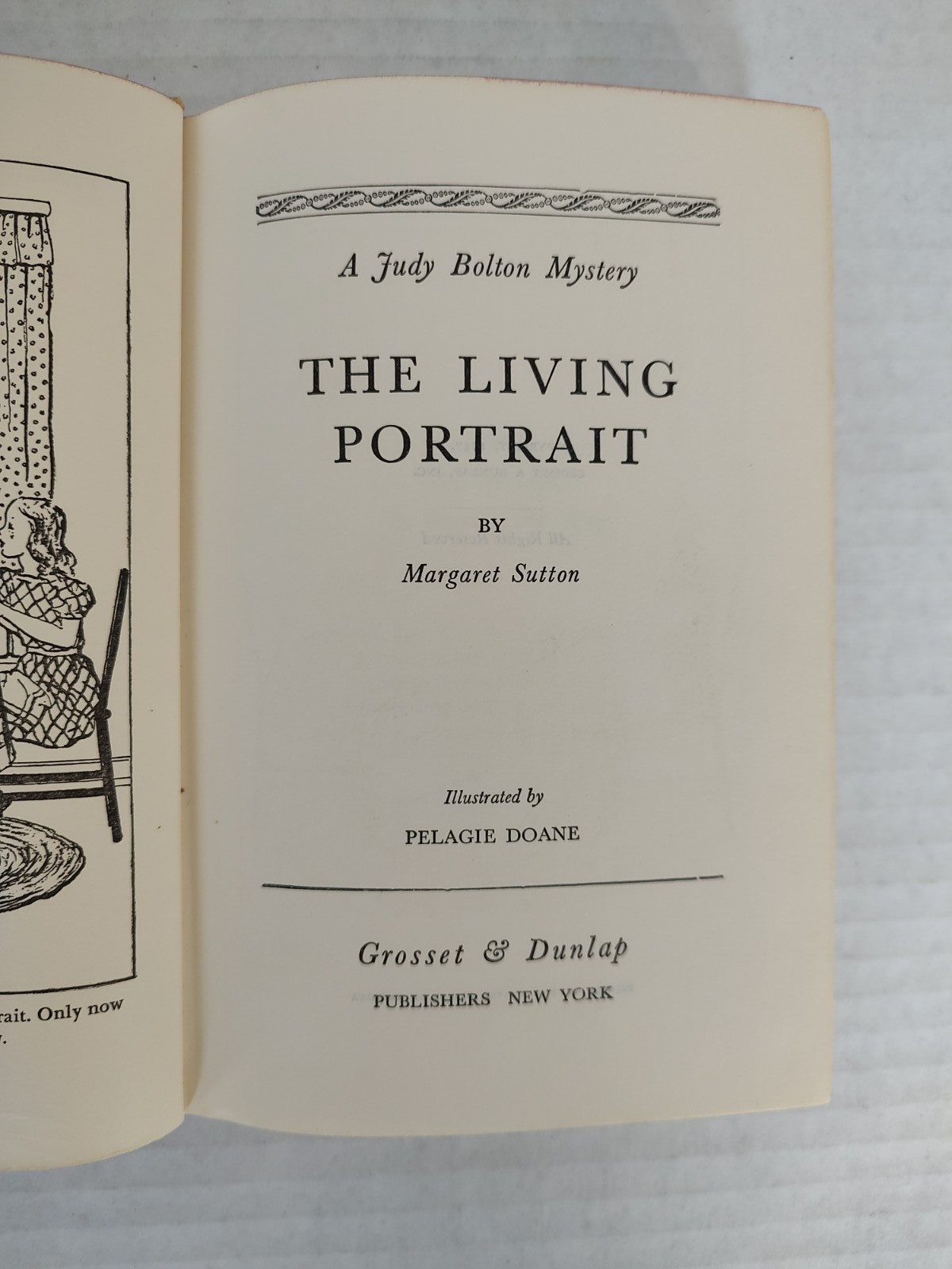 Vtg A Judy Bolton Mystery The Living Portrait Margaret Sutton 1947 Picture Cover