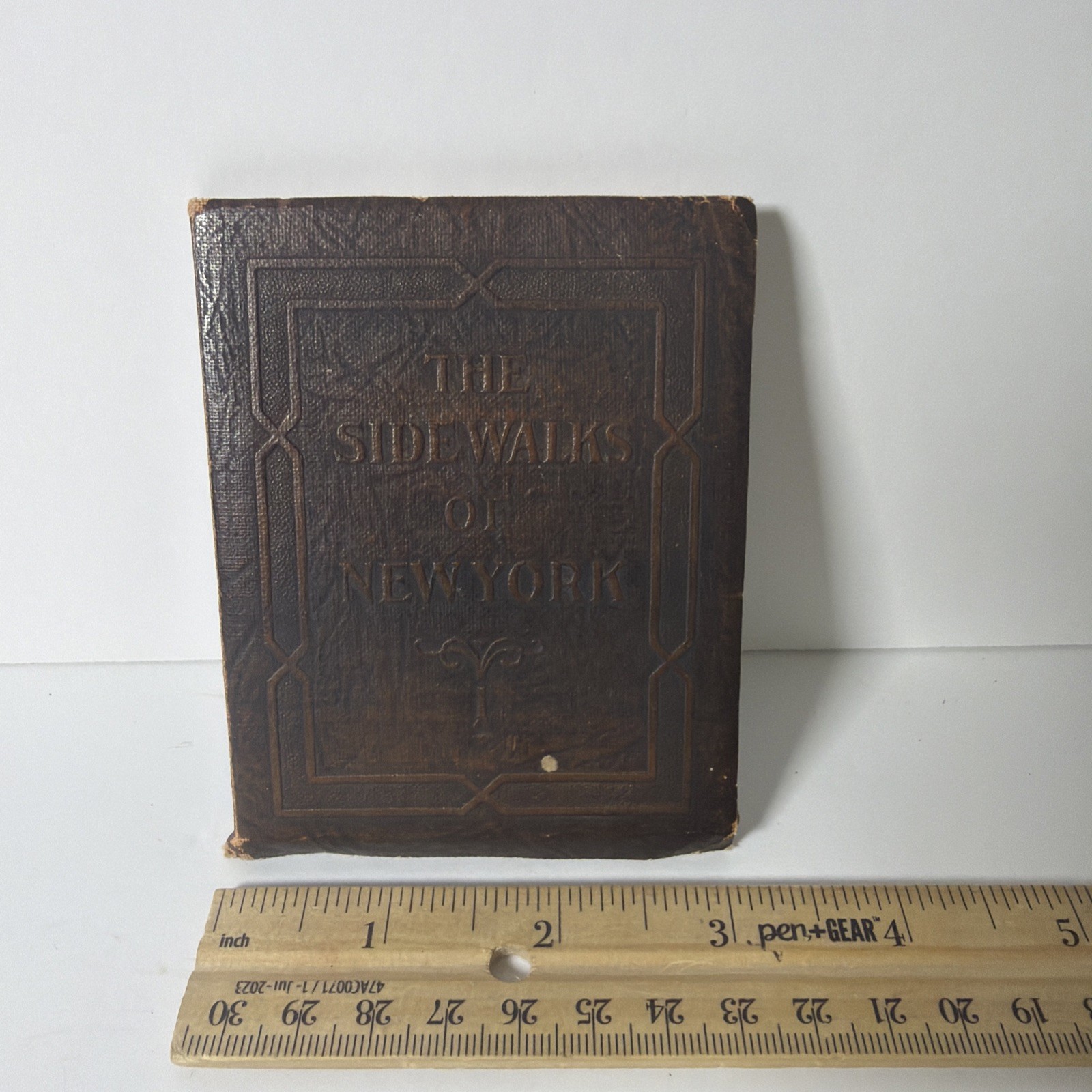 The Sidewalks of New York 1923 Antique Little Leather Library Bowman Hotels