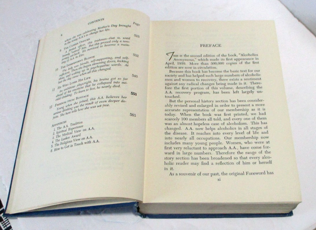 ALCOHOLICS ANONYMOUS 2nd Ed., 3rd prnt, 1959 w/repo dustjacket, Women’s AA Group