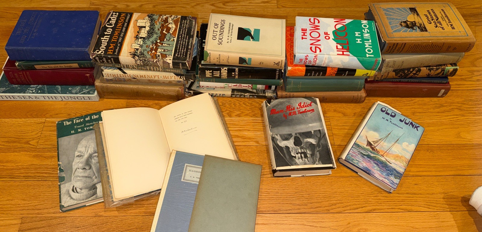 H M TOMLINSON Lot 30 books The Sea & the Jungle + Signed Limited First Editions