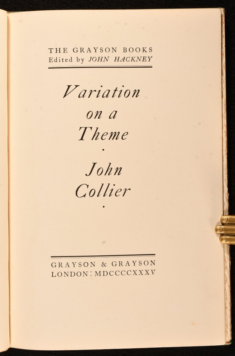 1935 Variation on a Theme by John Collier Signed Limited Edition Uncommon