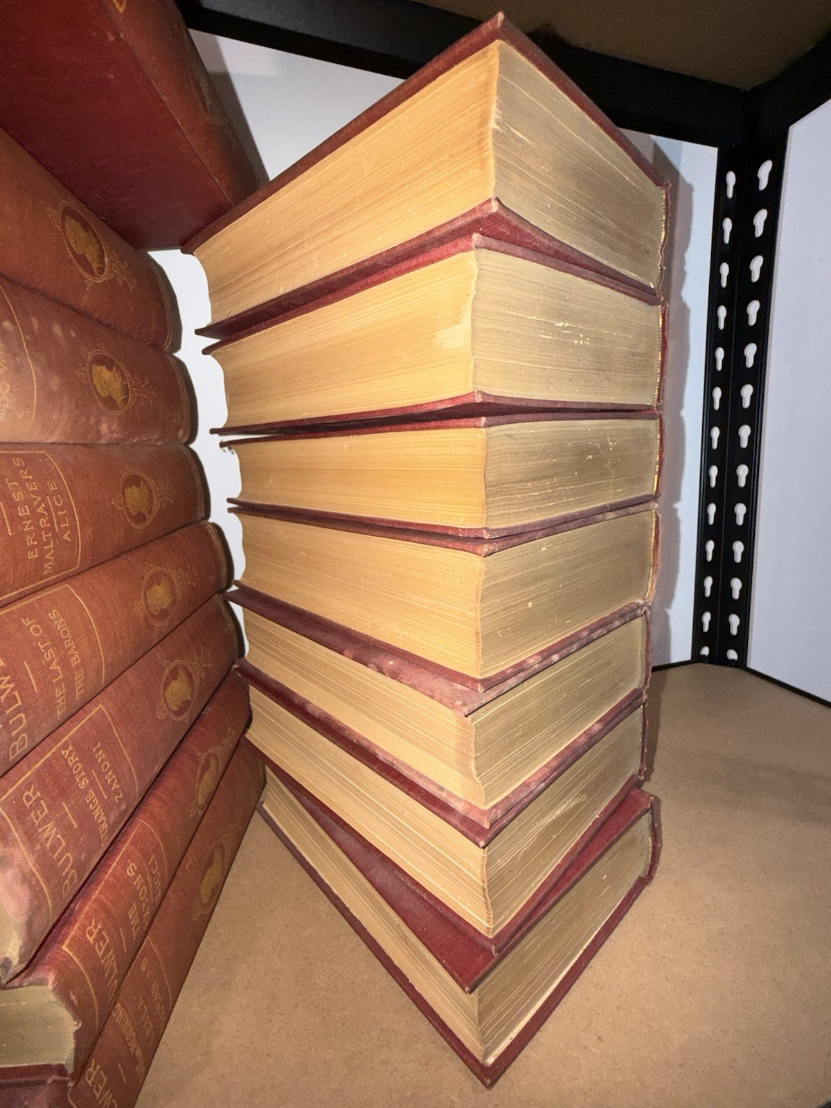 Rare Edward Bulwer-Lytton 15 Vol Antique Set Illustrated Bindings