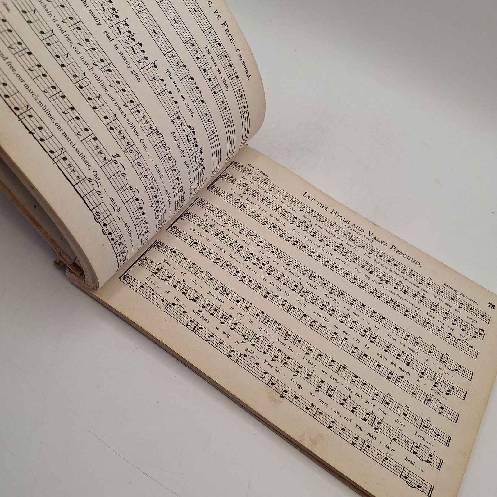 The CONQUEROR by Leslie & Randall ` 1880 HC Song book with Railroad Ads