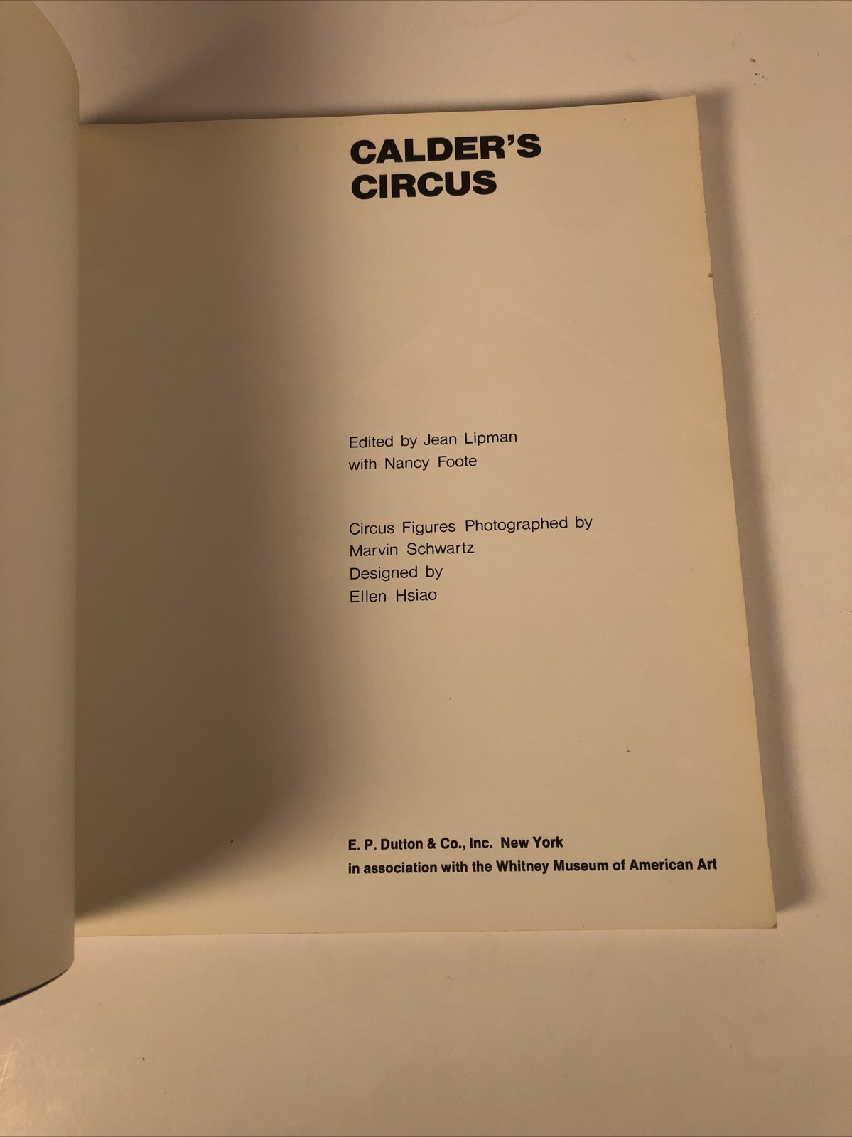 VINTAGE Calder’s Circus 1st US edition, 1st Printing 1972 PB Alexander Calder