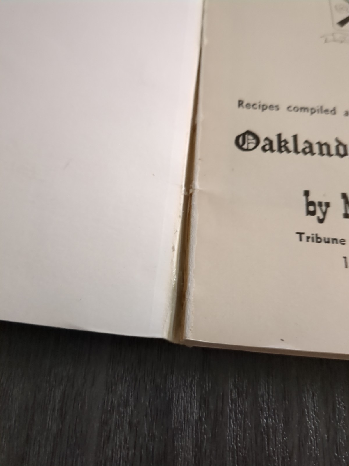 1952 Oakland Tribune Recipes A Book of California Cookery Cookbook Martha Lee PB
