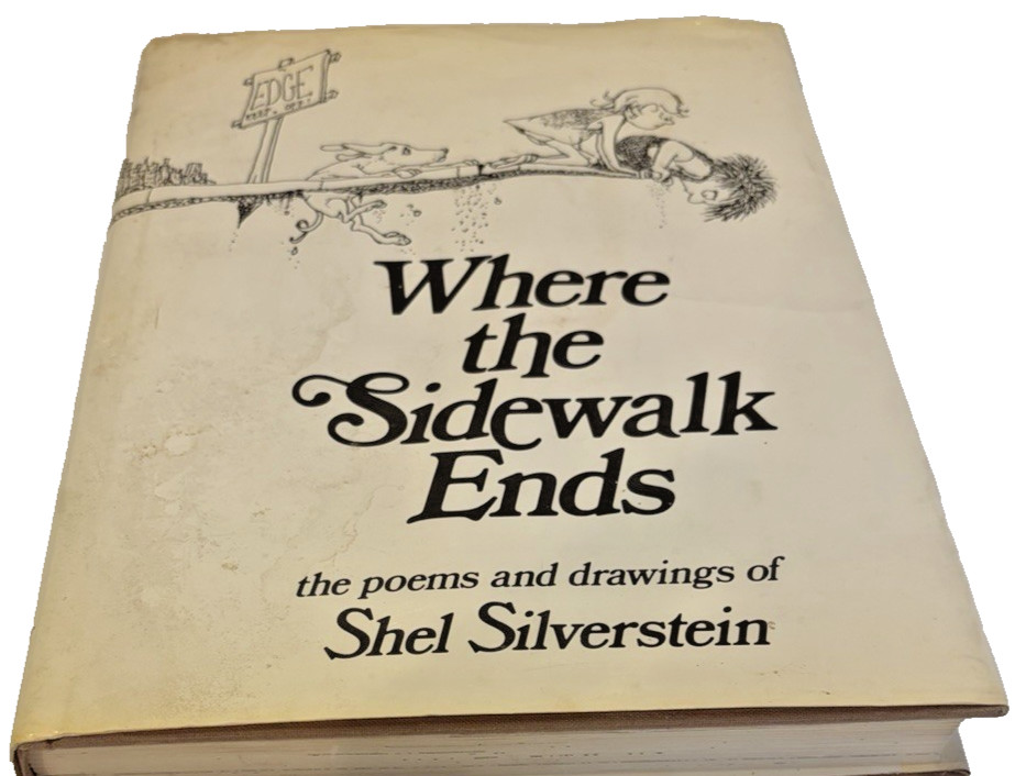 Shel Silverstein Where The Sidewalk Ends HC DJ 1974 Harper & Row Early Printing