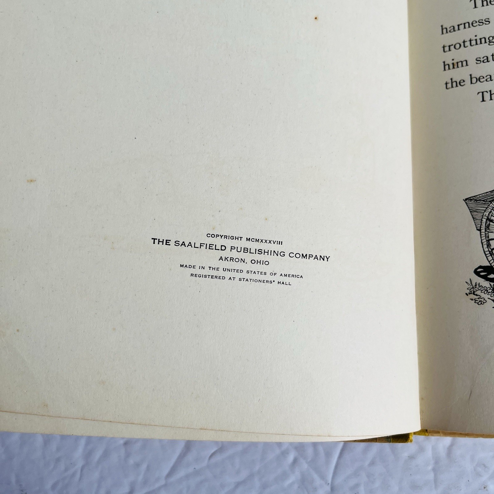 Sandman Stories 1938 Saalfield Publishing Vintage Childrens Bedtime Illustrated