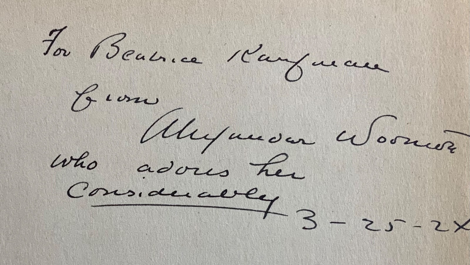 1924 Enchanted Aisles 1st Edition INSCRIBED Alexander Woollcott Algonquin Member