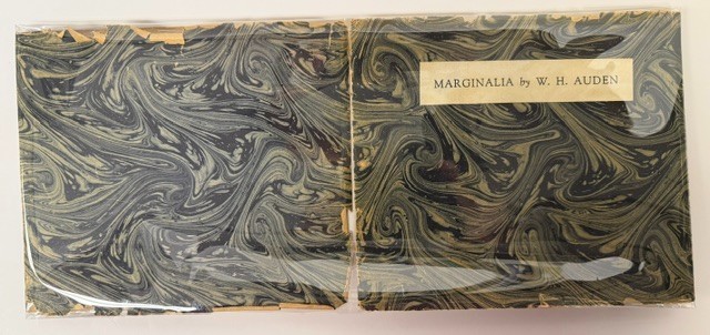 MARGINALIA BY W.H.AUDEN – SIGNED-LIMITED EDITION # 10/150-1966 EDITION