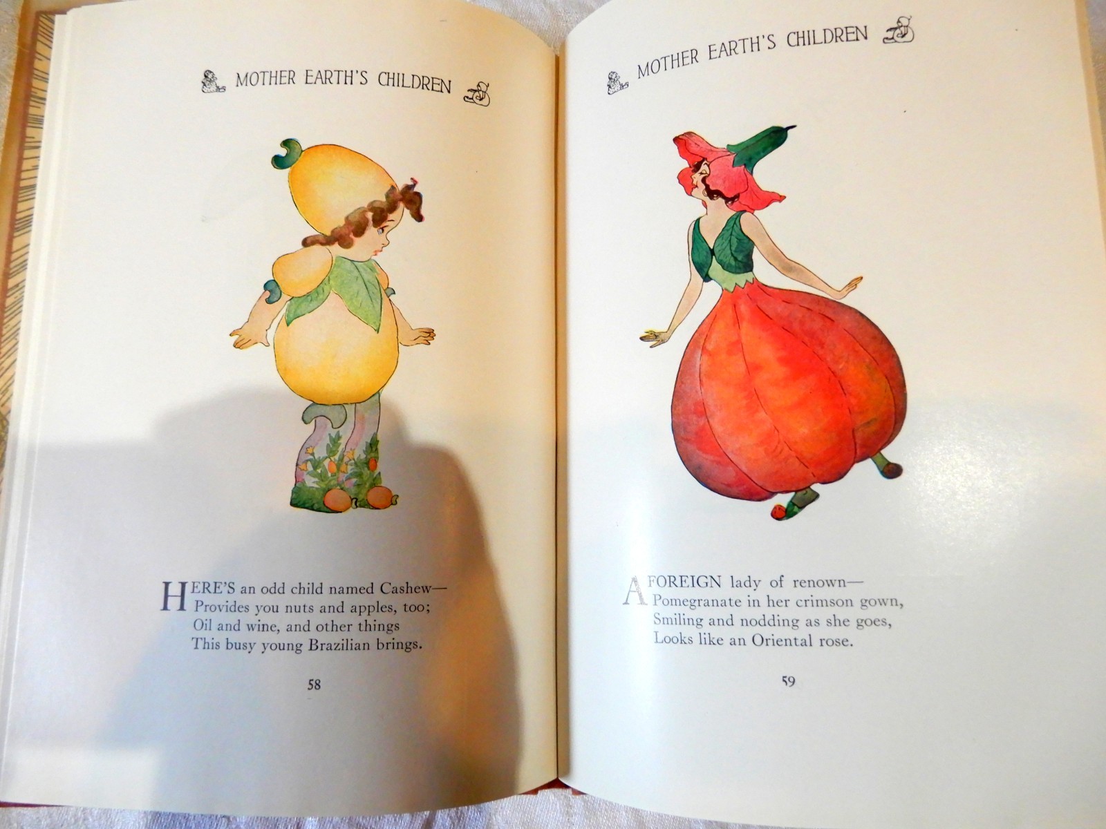 Mother Earth’s Children Frolics of the Fruits and Vegetables 1914 Book E. Gordon