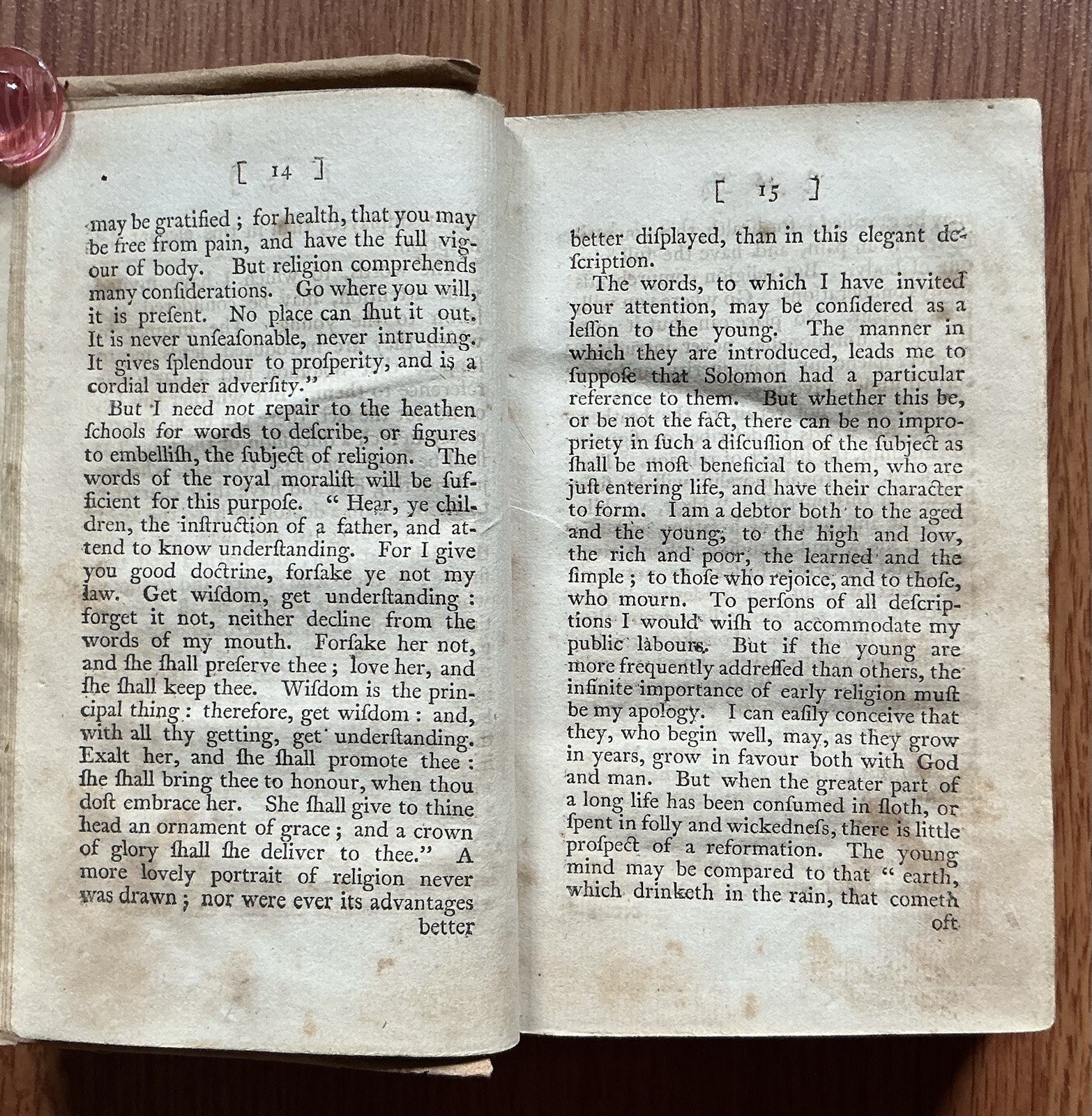 DISCOURSES YOUNG PERSONS John Clarke Old 1804 Leather Christian Religious Book