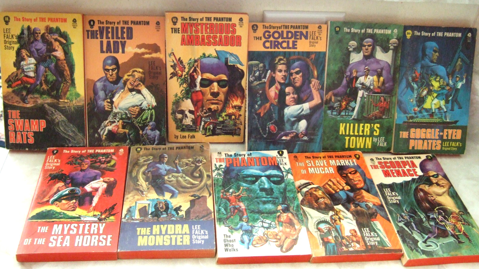 1970s Lee Falk’s The Phantom Paperbacks Lot Of 11 Used Clean Avon Publishing