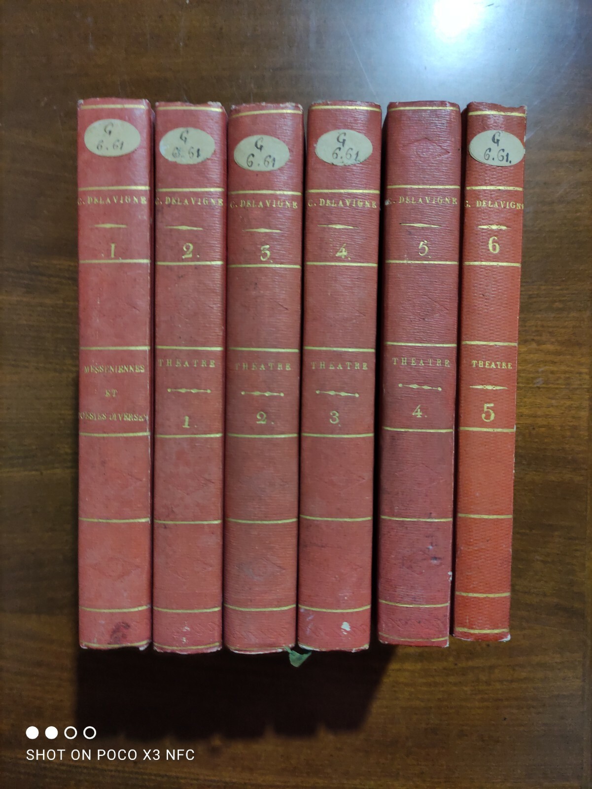 Delavigne Messéniennes et Poésies (1 volume) Théâtre (4 volumi) Parigi Furne1833