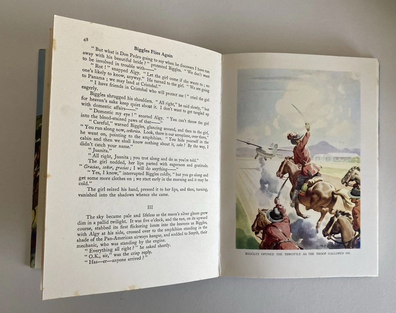 W E Johns‘ Biggles Flies Again Pub Thames For Modern Library 1950 V Scarce Thus