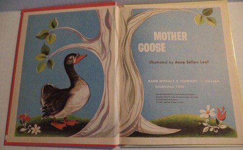 Mother Goose Child’s Vintage 1958 Rand McNally Elf Book #8647 Anne Sellers Leaf