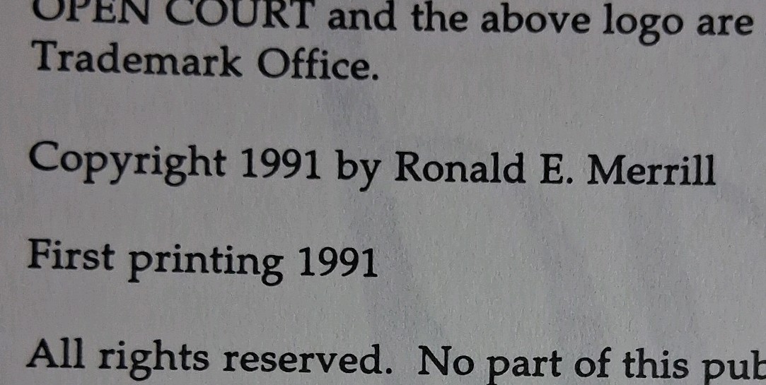 The Ideas of Ayn Rand Ronald E. Merrill 1991 HC/DJ Open Court Pub 1ST PRINTING