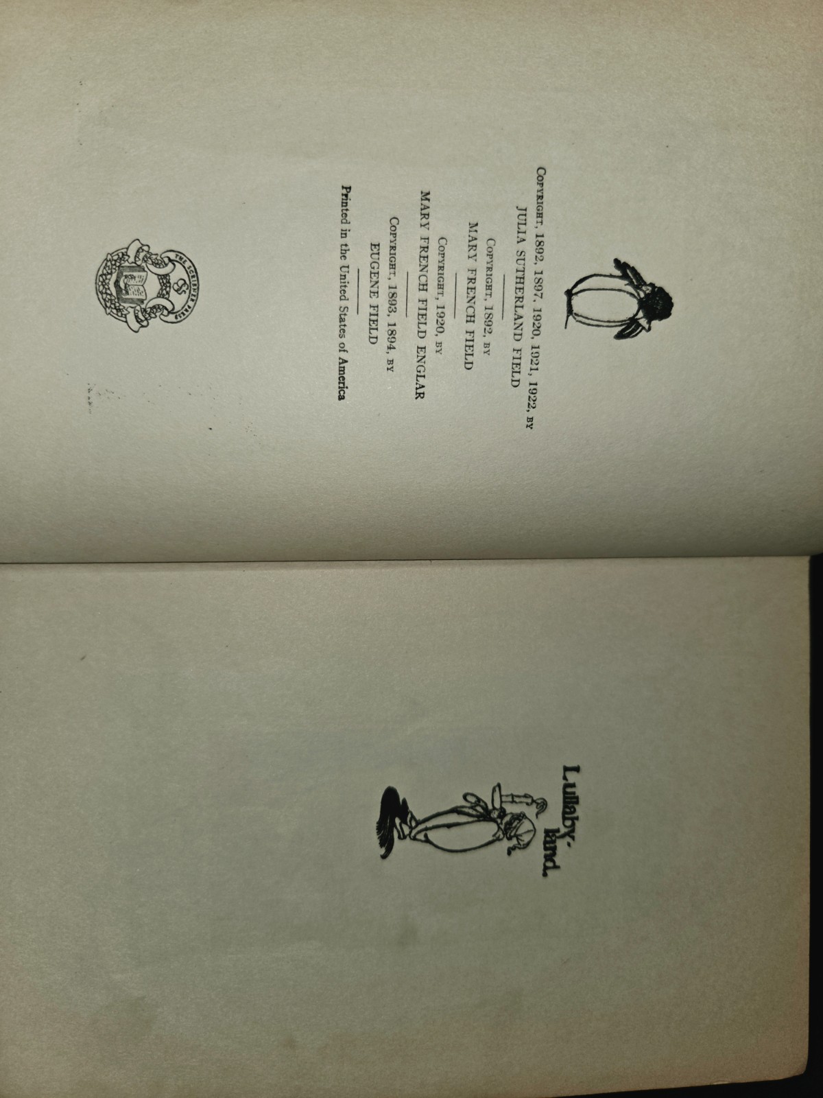Lullaby-Land Songs Of Childhood By Eugene Field Illustrated by Charles Robinson