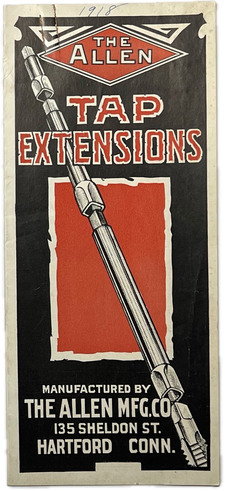1918 ALLEN MANUFACTURING CO HARTFORD CONN TAP EXTENSION WRENCHES PRICE LIST RARE