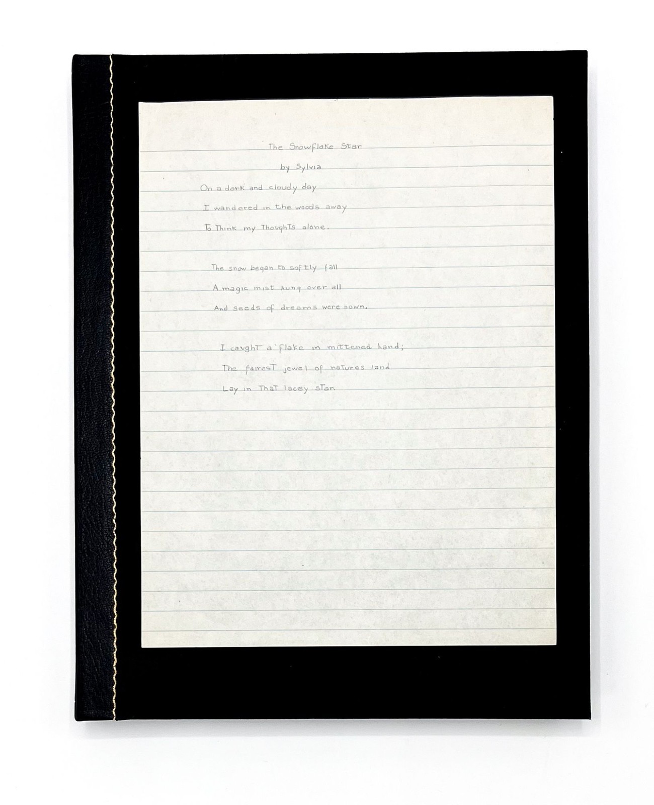 Sylvia Plath / Unpublished Autograph Poem THE SNOWFLAKE STAR Signed 1st ed 1945
